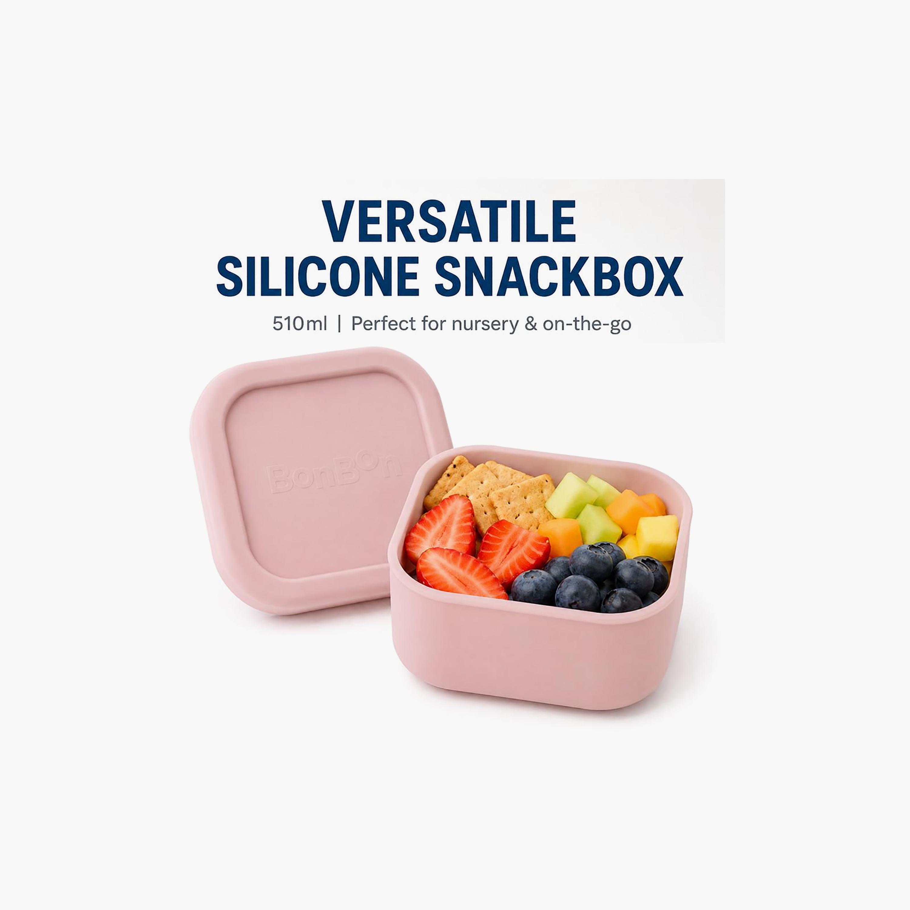 علبة وجبات خفيفة سيليكون سادة مقاومة للتسرب من بونبون - 510 مل-school-lunchessentials-lunchboxes-image-4