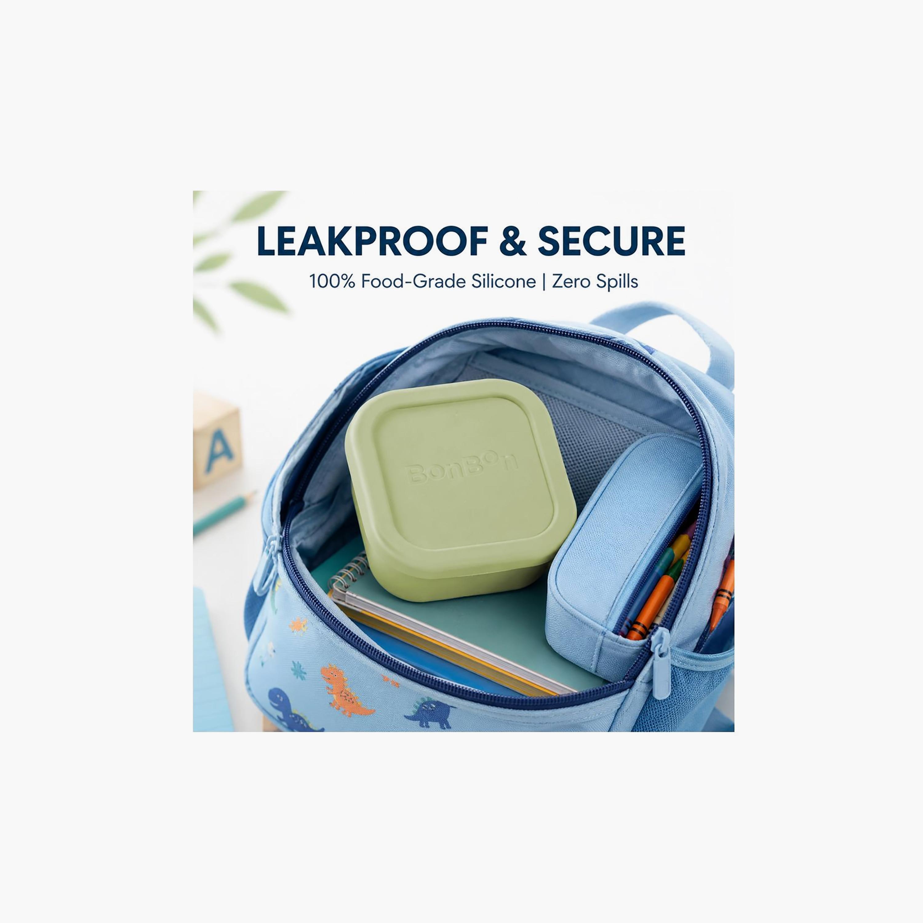علبة وجبات خفيفة سيليكون سادة مقاومة للتسرب من بونبون - 510 مل-school-lunchessentials-lunchboxes-image-8