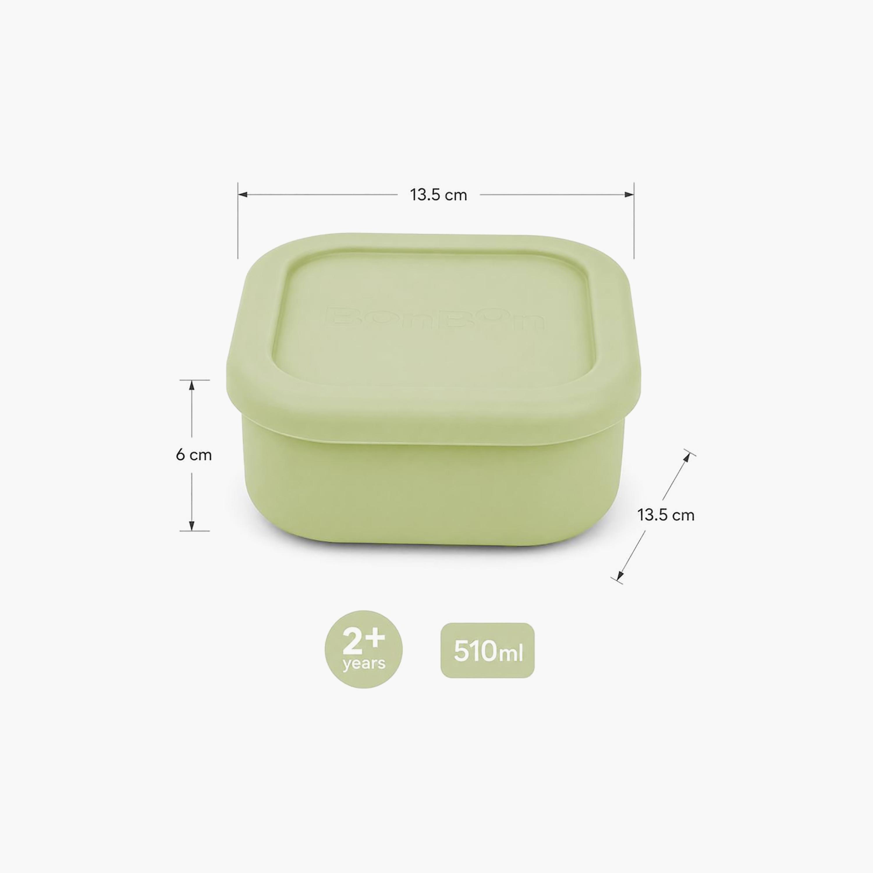 علبة وجبات خفيفة سيليكون سادة مقاومة للتسرب من بونبون - 510 مل-school-lunchessentials-lunchboxes-image-9