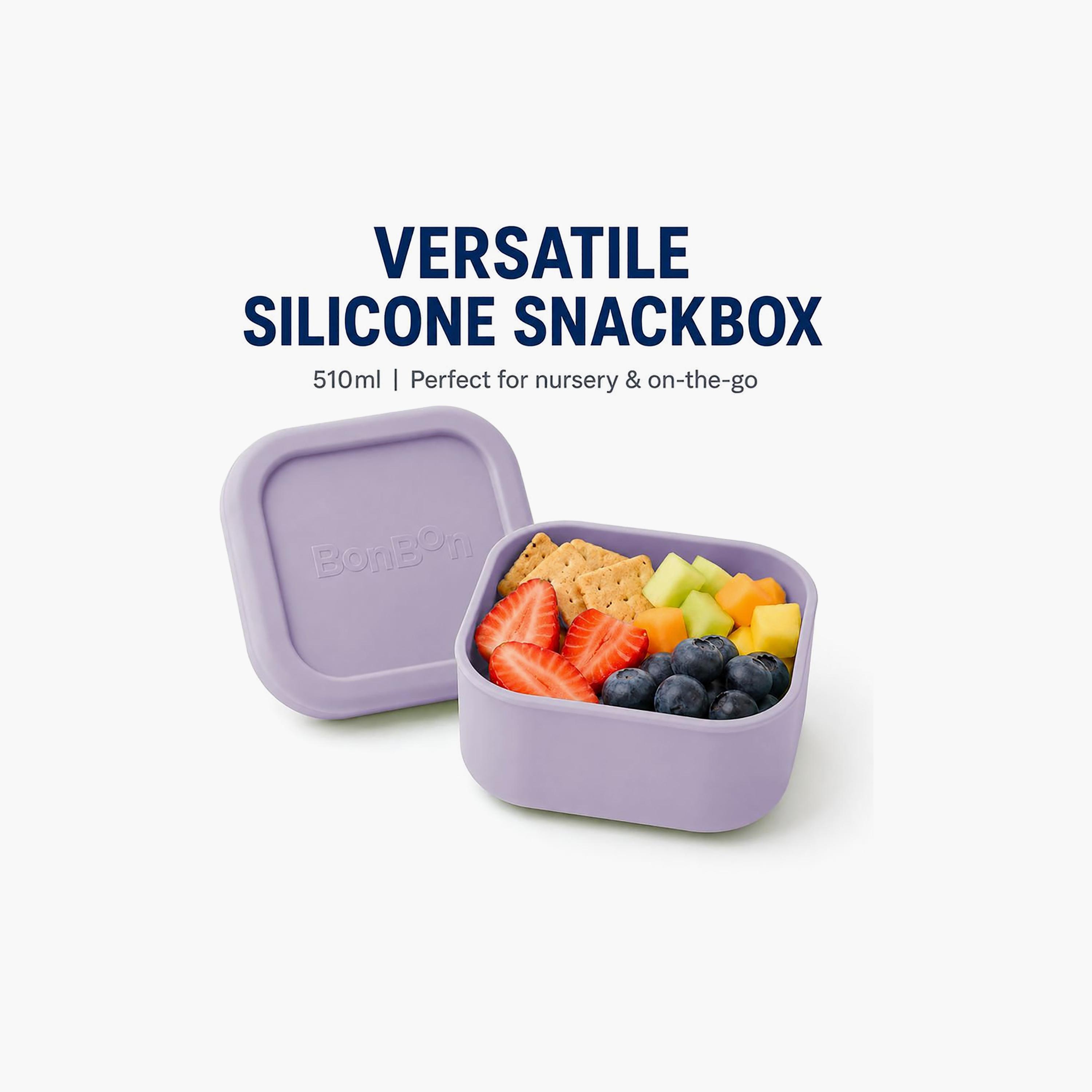 علبة وجبات خفيفة سيليكون سادة مقاومة للتسرب من بونبون - 510 مل-school-lunchessentials-lunchboxes-image-5