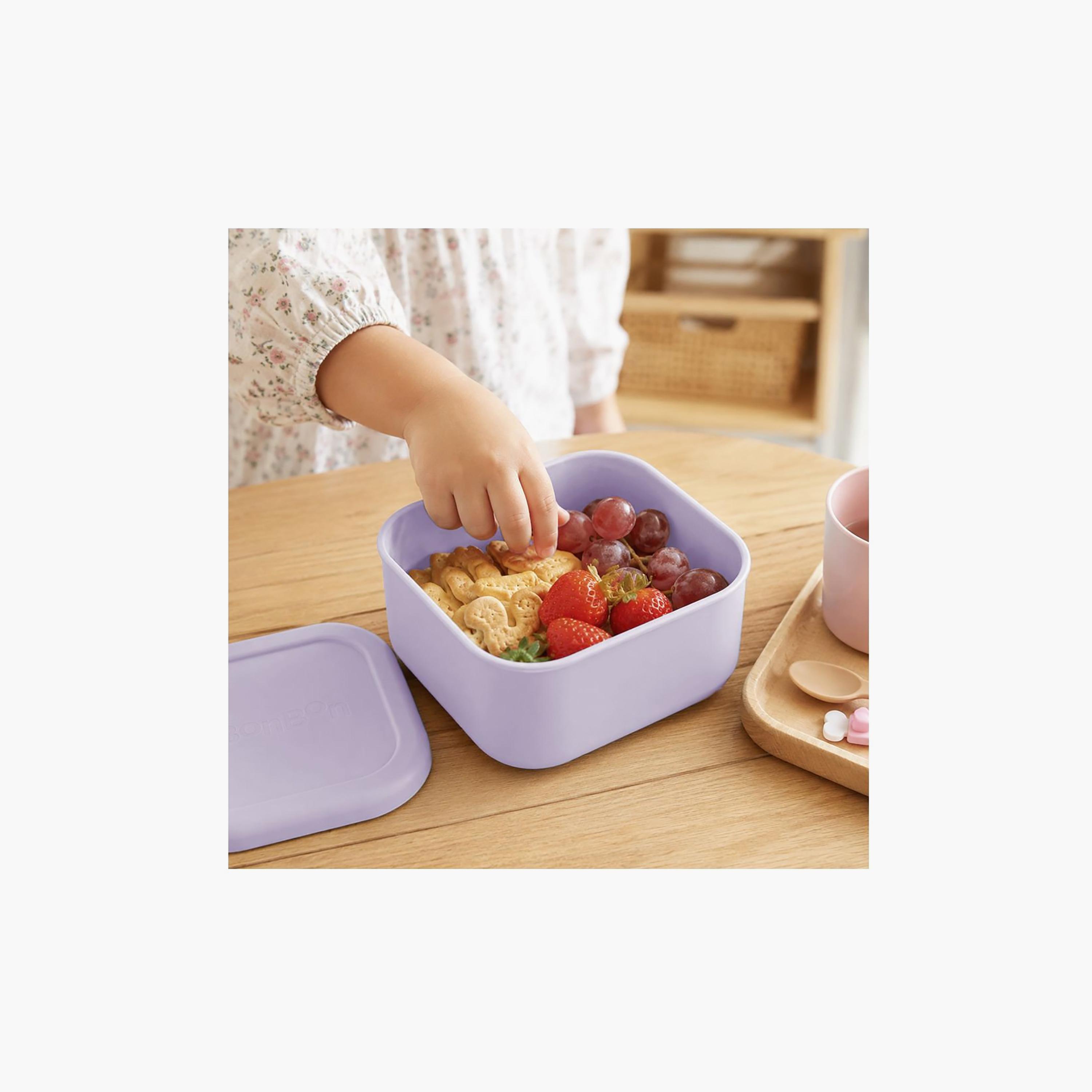 علبة وجبات خفيفة سيليكون سادة مقاومة للتسرب من بونبون - 510 مل-school-lunchessentials-lunchboxes-image-7