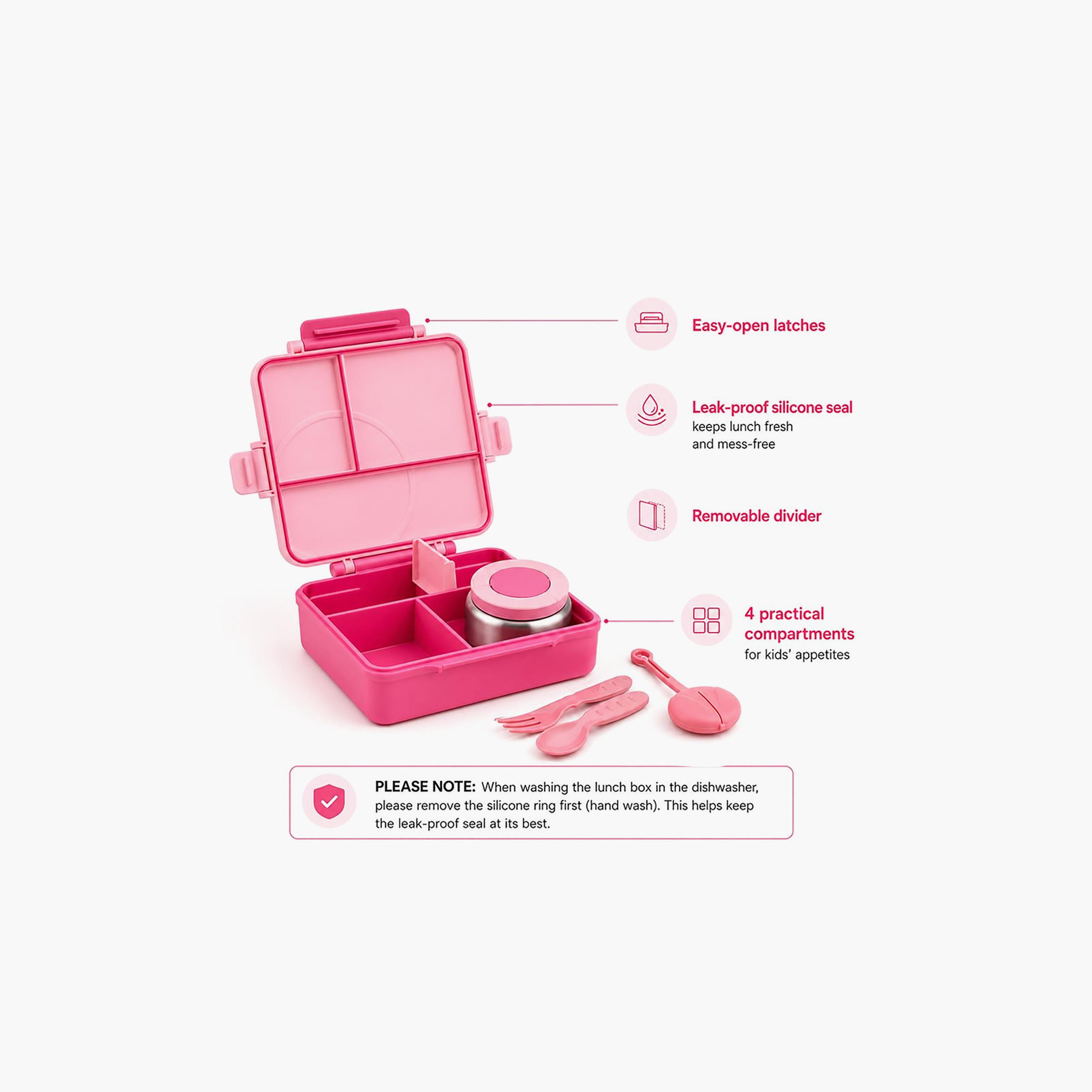 علبة غداء قابلة للتحويل بتصميم مقلم كبير مع وعاء طعام حراري - 1800 مل من بونبون-school-lunchessentials-lunchboxes-image-3