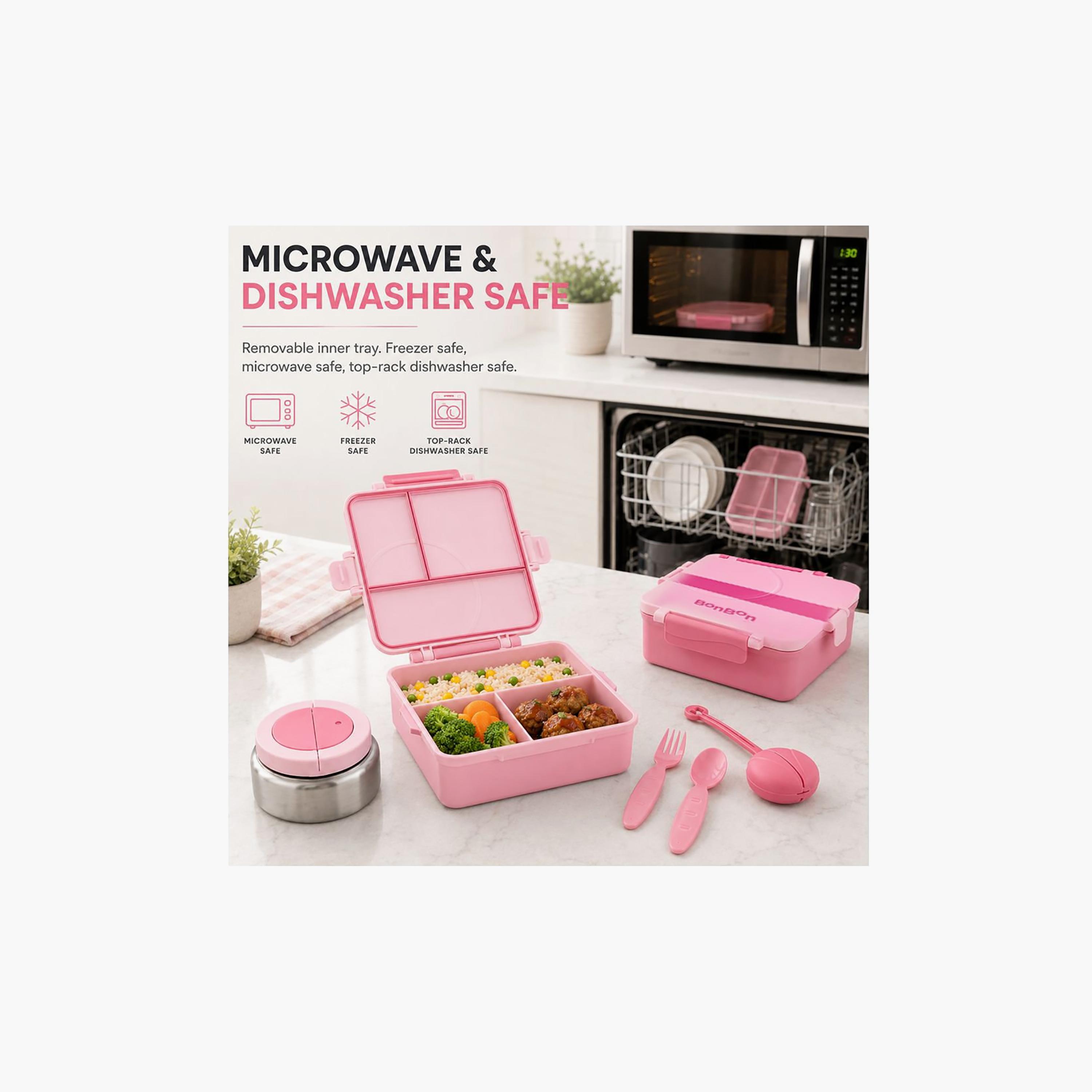 علبة غداء قابلة للتحويل بتصميم مقلم كبير مع وعاء طعام حراري - 1800 مل من بونبون-school-lunchessentials-lunchboxes-image-5