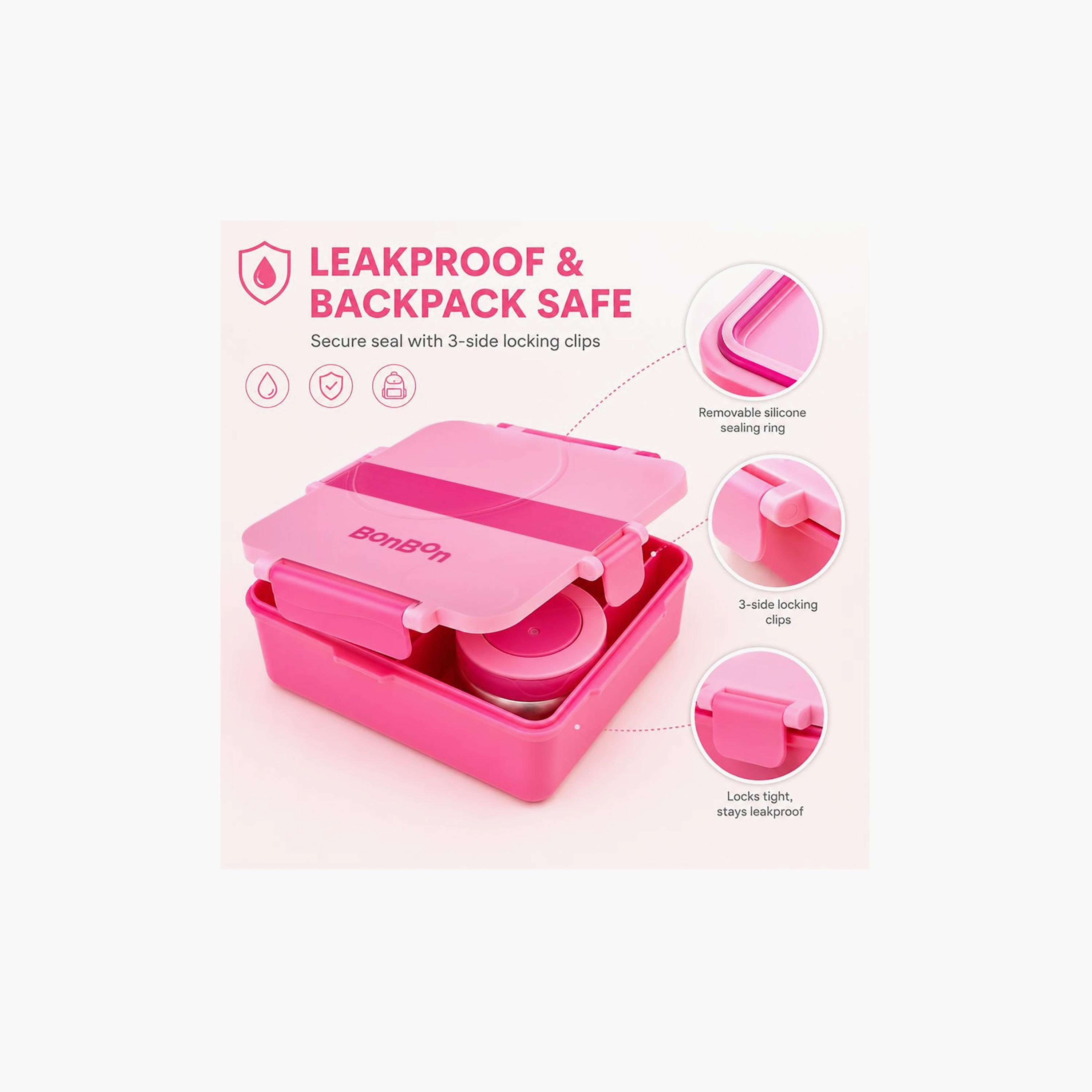 علبة غداء قابلة للتحويل بتصميم مقلم كبير مع وعاء طعام حراري - 1800 مل من بونبون-school-lunchessentials-lunchboxes-image-6