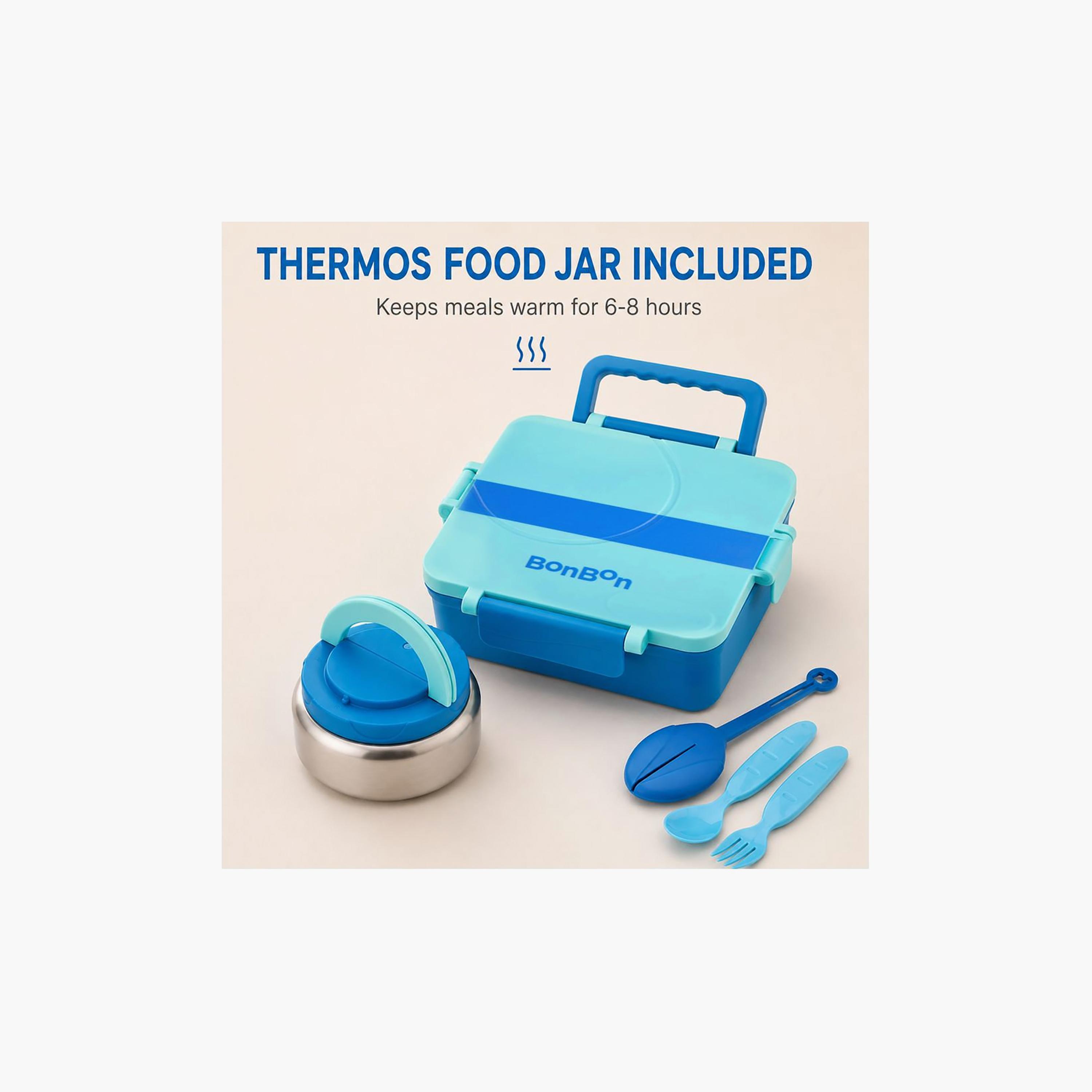 علبة غداء قابلة للتحويل بتصميم مقلم كبير مع وعاء طعام حراري - 1800 مل من بونبون-school-lunchessentials-lunchboxes-image-5