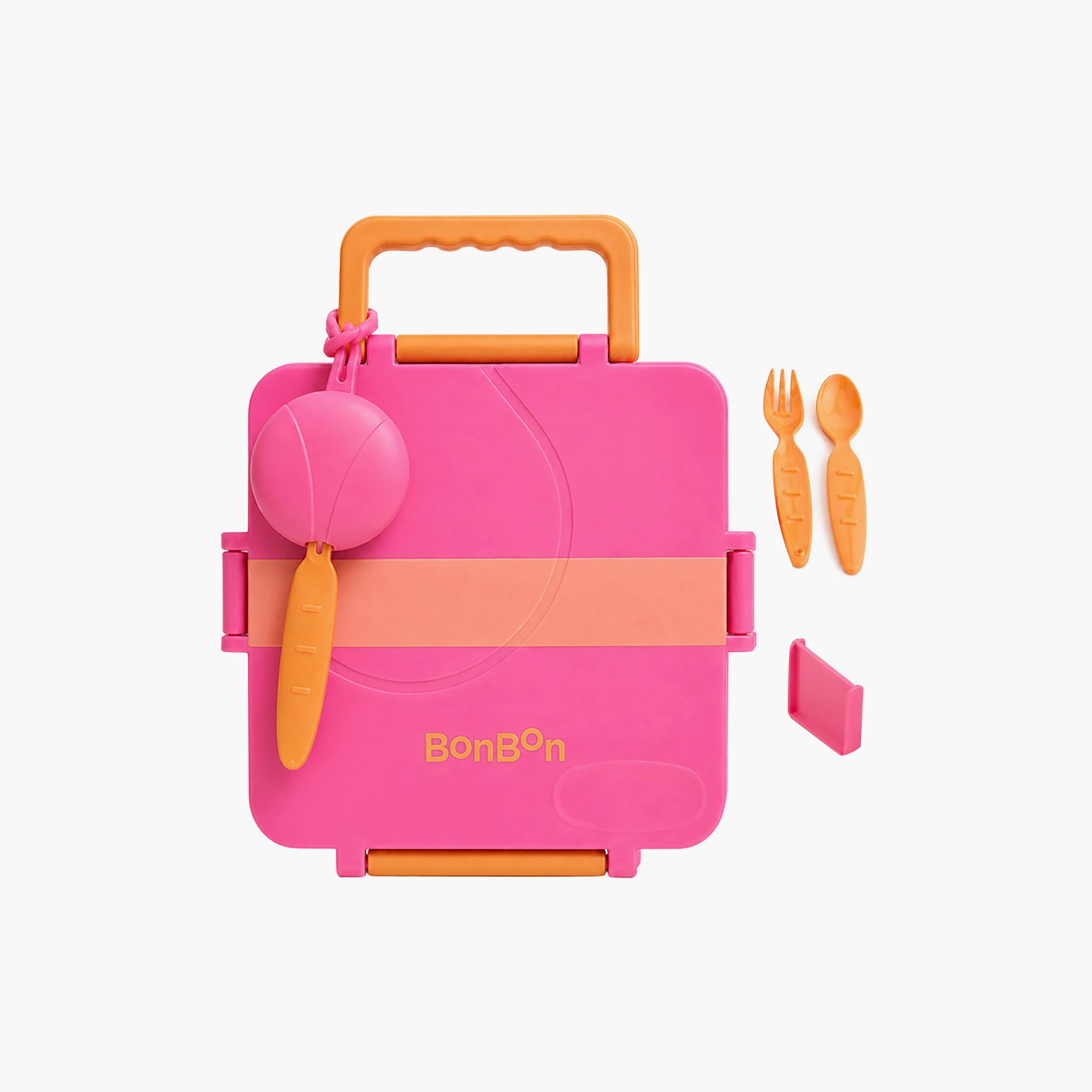 علبة غداء قابلة للتحويل بتصميم مقلم كبير مع وعاء طعام حراري - 1800 مل من بونبون-school-lunchessentials-lunchboxes-image-1