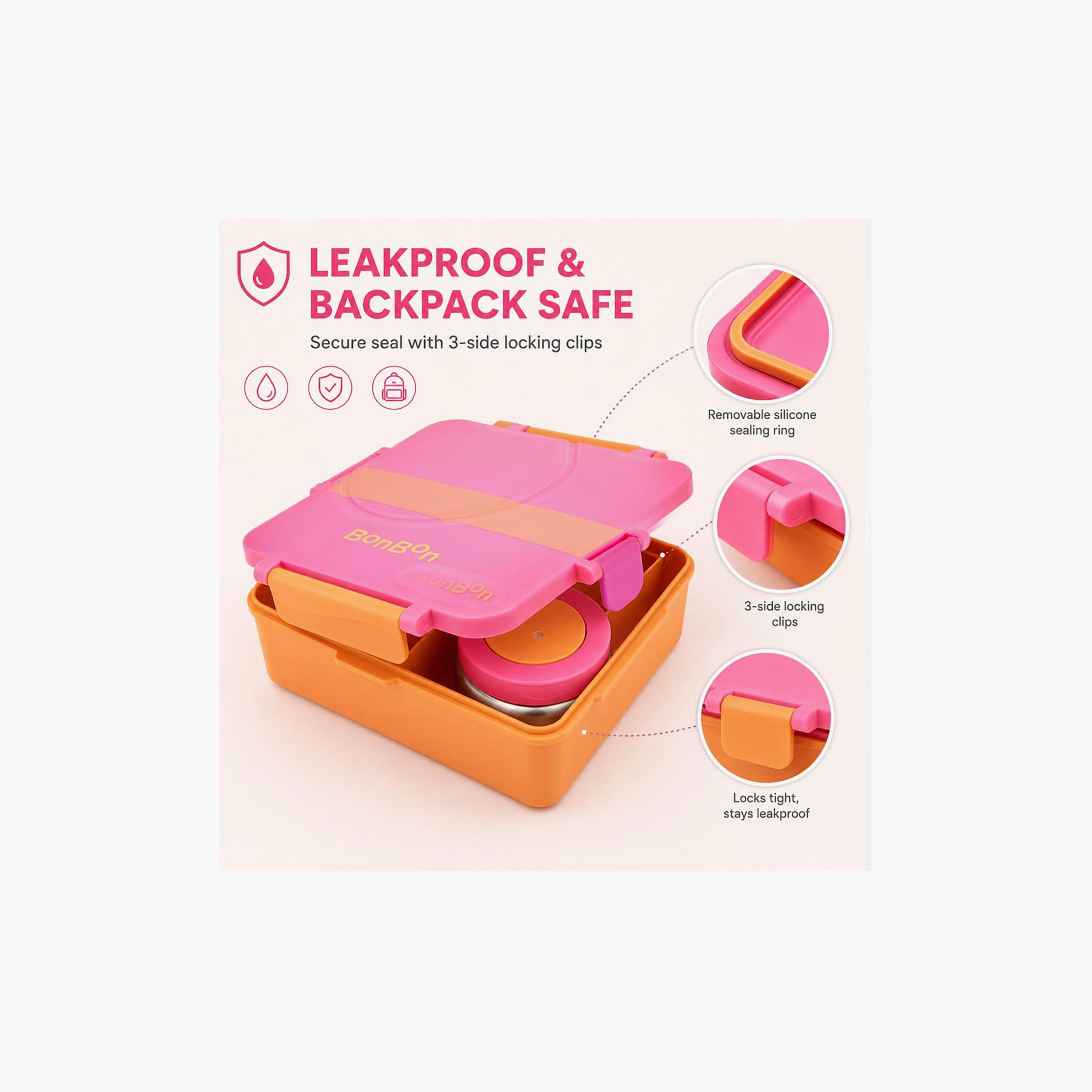 علبة غداء قابلة للتحويل بتصميم مقلم كبير مع وعاء طعام حراري - 1800 مل من بونبون-school-lunchessentials-lunchboxes-image-4