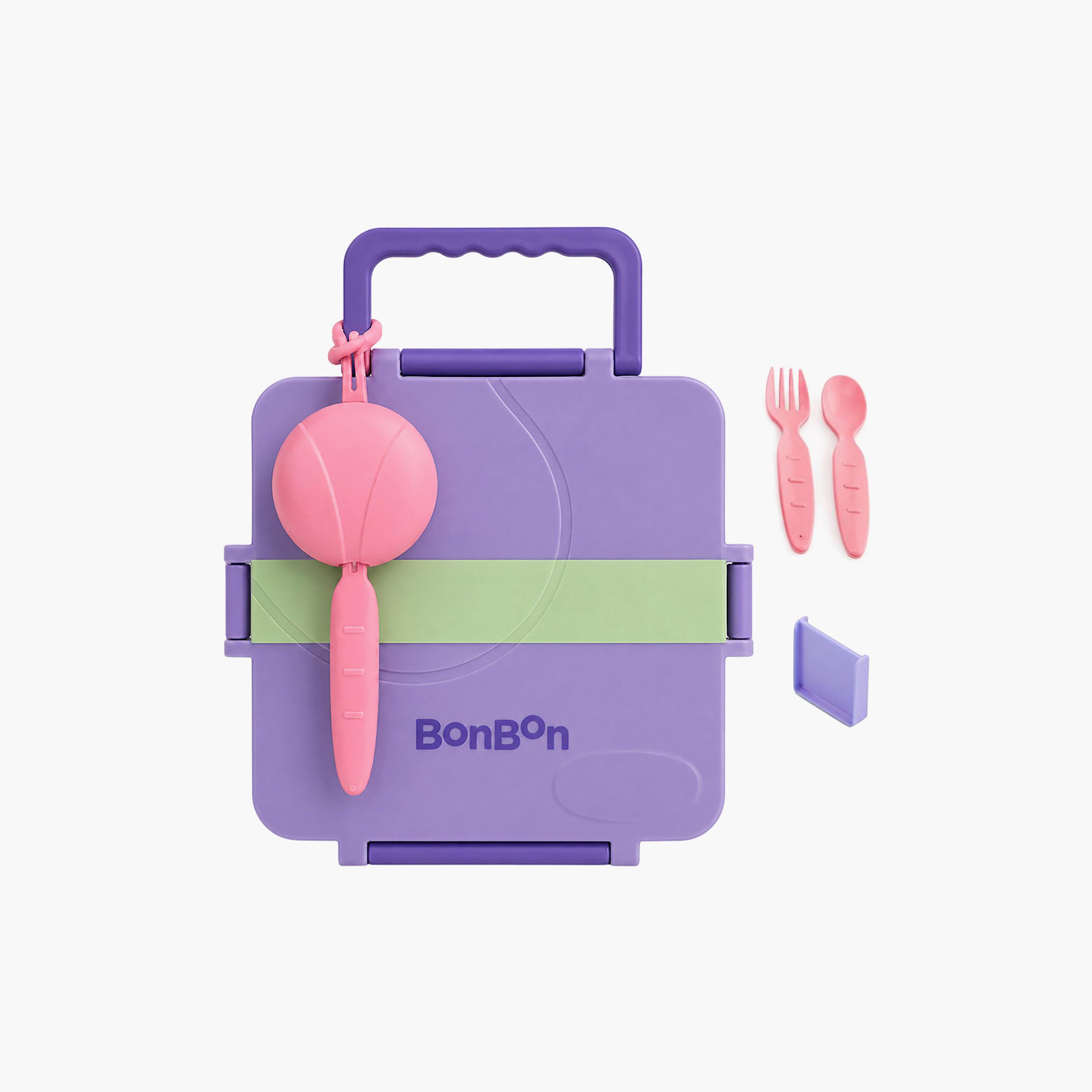 علبة غداء قابلة للتحويل بتصميم مقلم كبير مع وعاء طعام حراري - 1800 مل من بونبون-school-lunchessentials-lunchboxes-image-1