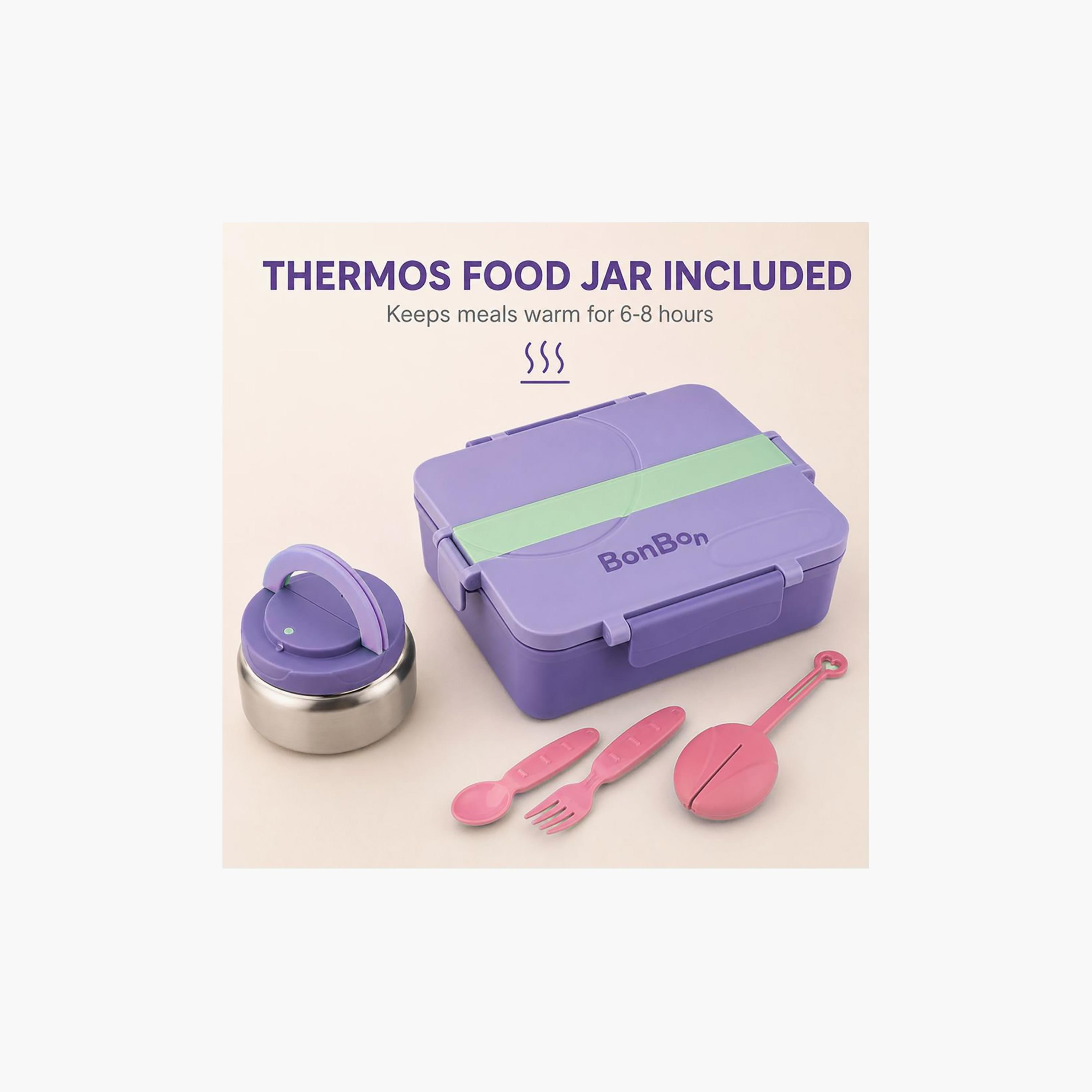 علبة غداء قابلة للتحويل بتصميم مقلم كبير مع وعاء طعام حراري - 1800 مل من بونبون-school-lunchessentials-lunchboxes-image-9
