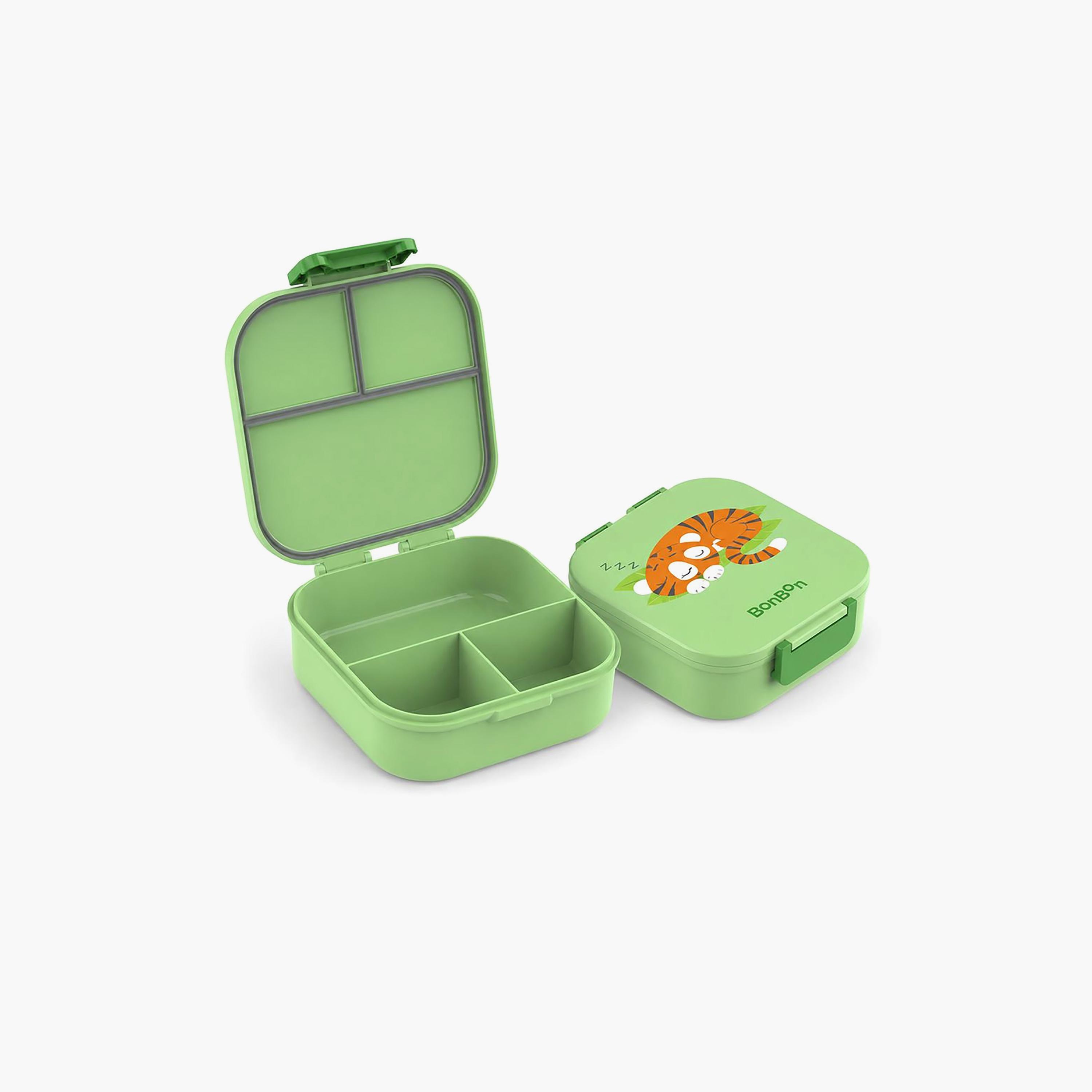 صندوق غداء بونبون تايجر مانع للتسرب بـ 3 مقصورات للأولاد - 1200 مل-school-lunchessentials-lunchboxes-image-2