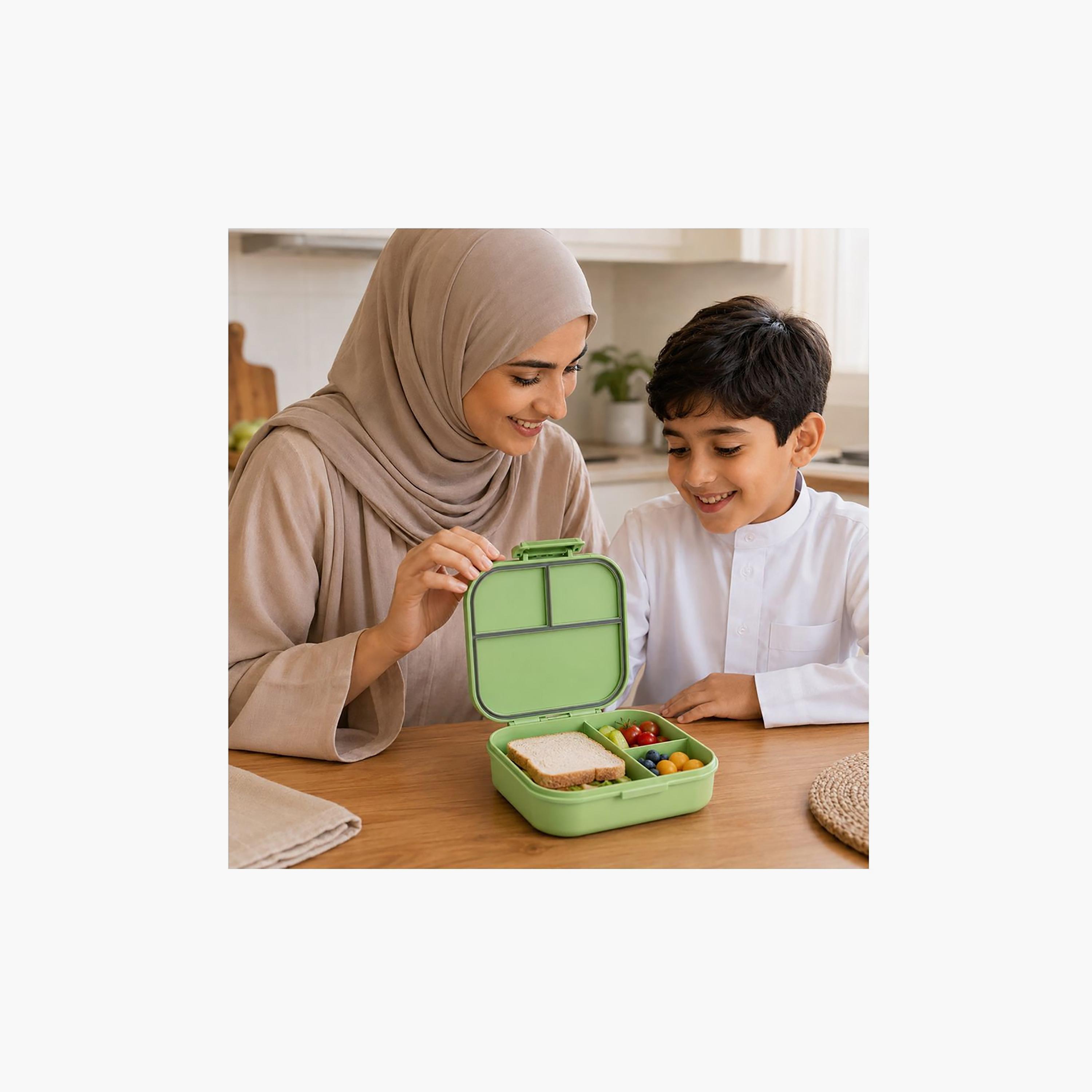 صندوق غداء بونبون تايجر مانع للتسرب بـ 3 مقصورات للأولاد - 1200 مل-school-lunchessentials-lunchboxes-image-3