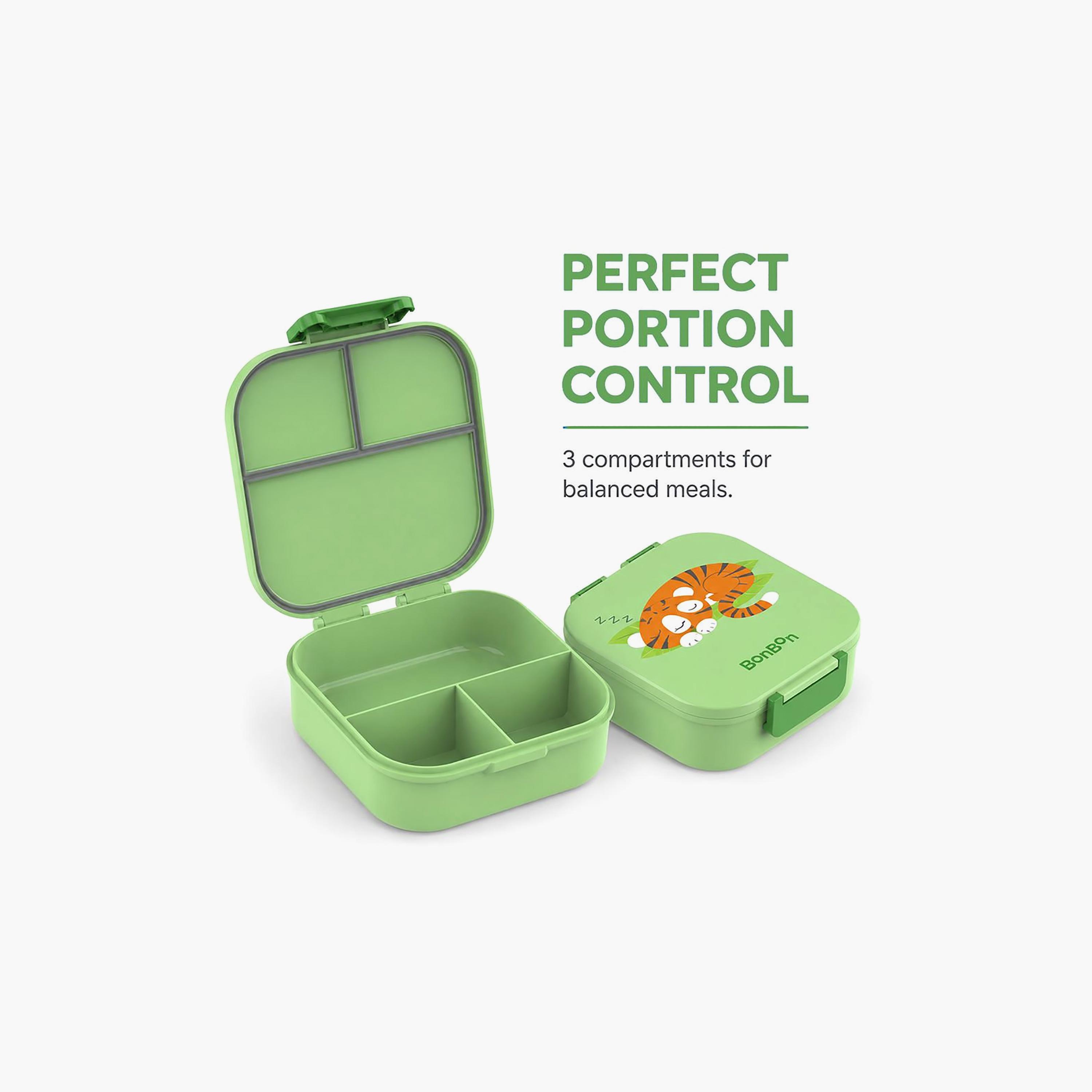 صندوق غداء بونبون تايجر مانع للتسرب بـ 3 مقصورات للأولاد - 1200 مل-school-lunchessentials-lunchboxes-image-5
