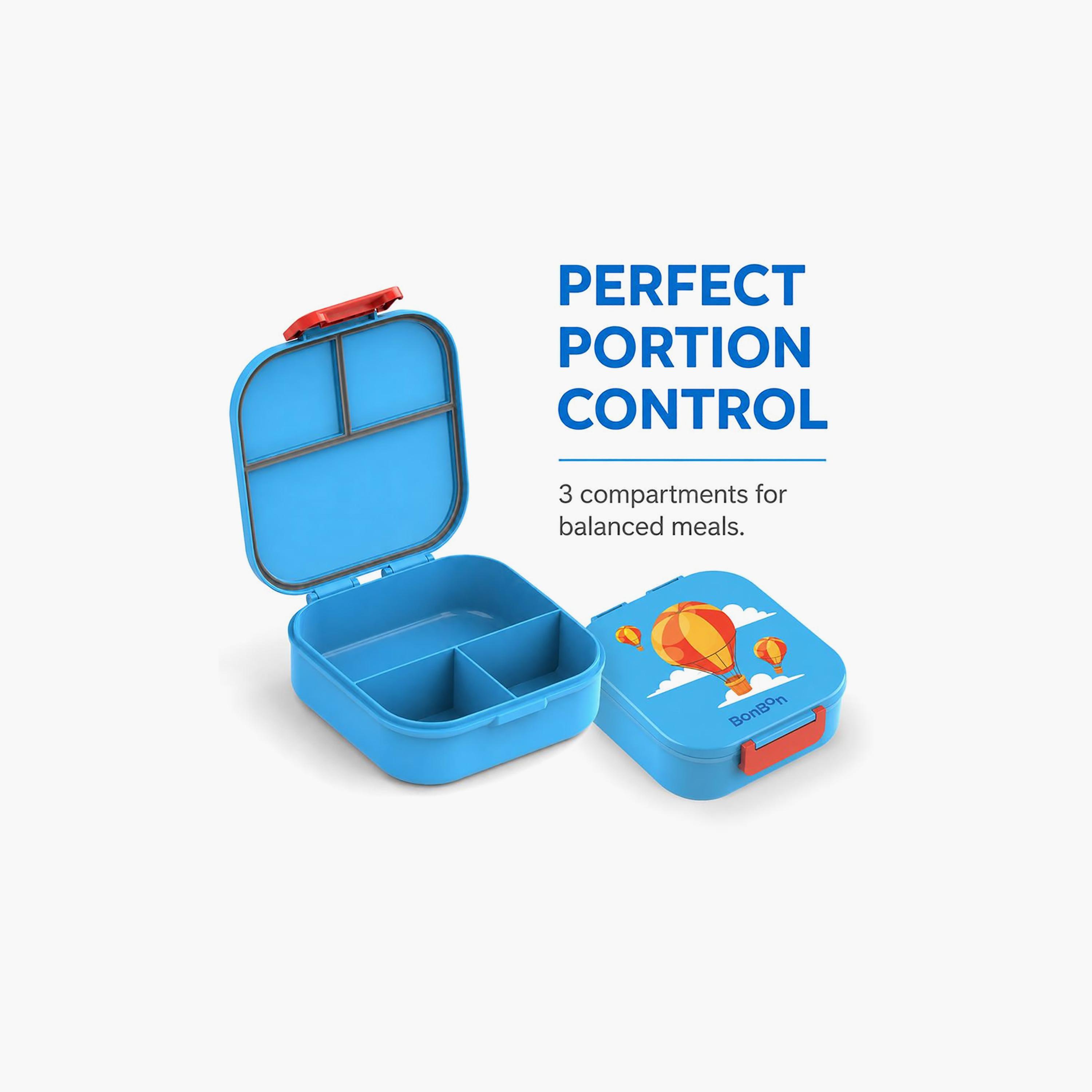 علبة غداء بونبون إير بالون مانعة للتسرب للأولاد بـ 3 مقصورات - 1200 مل-school-lunchessentials-lunchboxes-image-8
