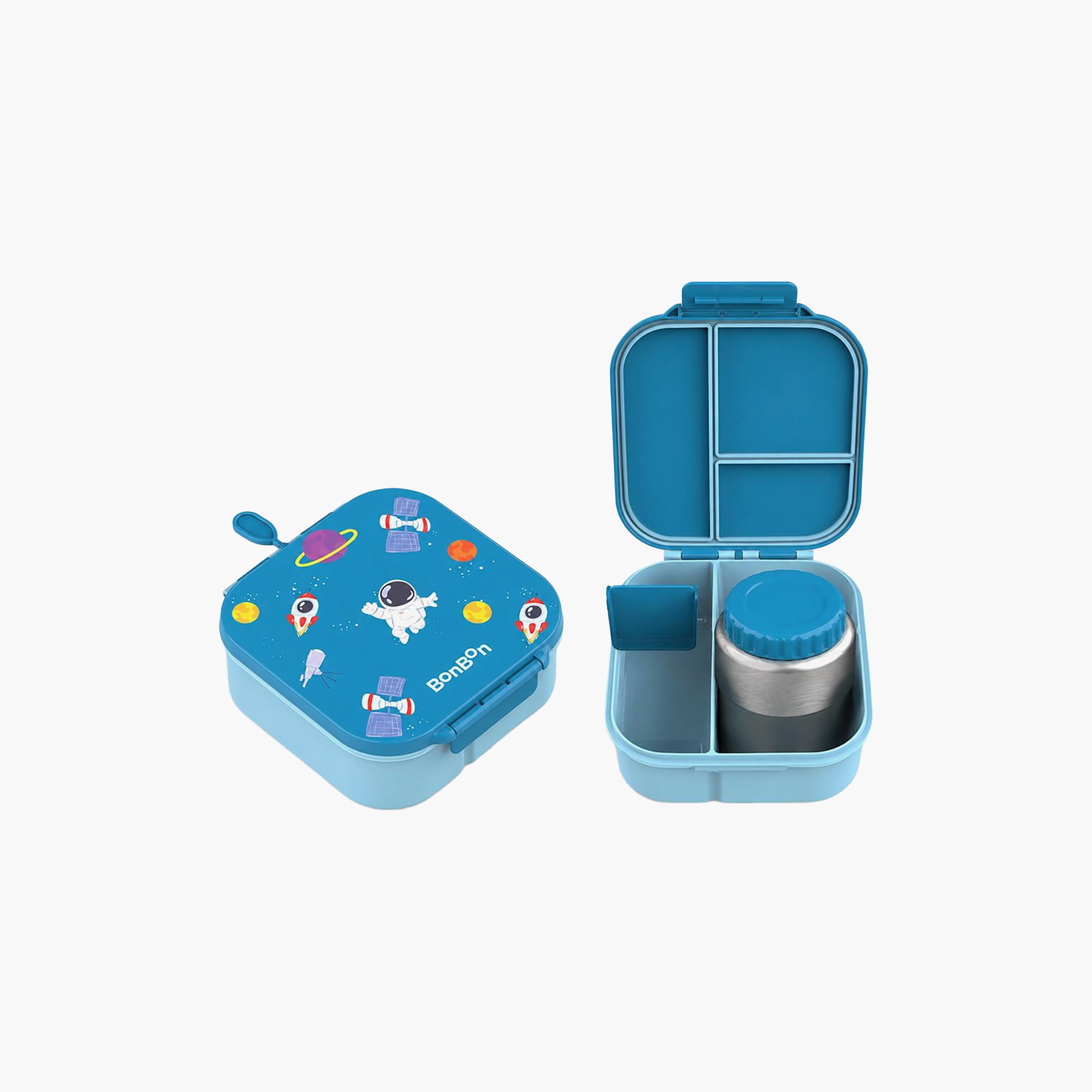 صندوق غداء بونبون سبيس بأقسام قابلة للتخصيص مع وعاء طعام معزول - 1800 مل-school-lunchessentials-lunchboxes-image-2