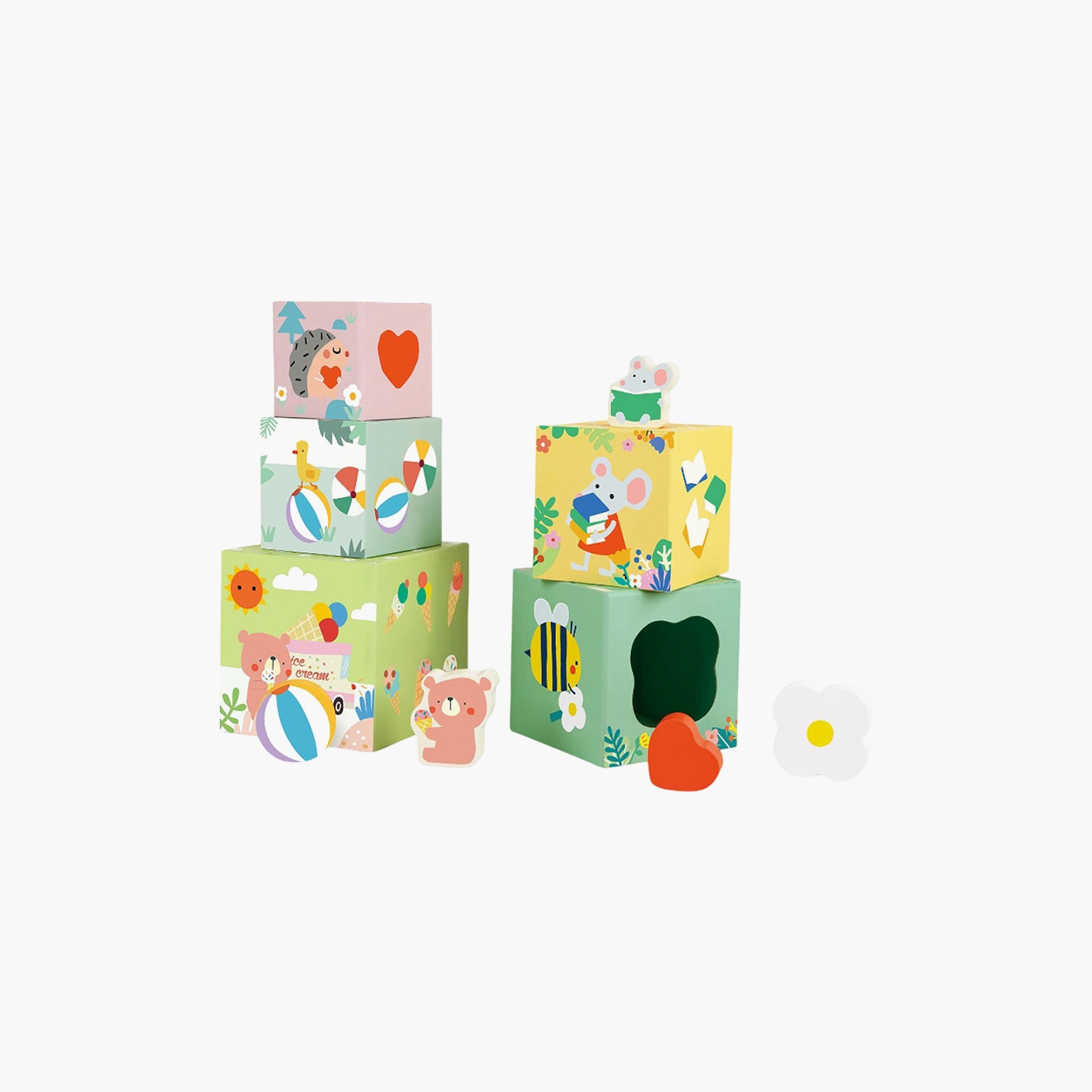 طقم مكعبات تكديس الغابة من كلاسيك وورلد-toys-babyandtoddlertoys-stackingandnestingtoys-image-1