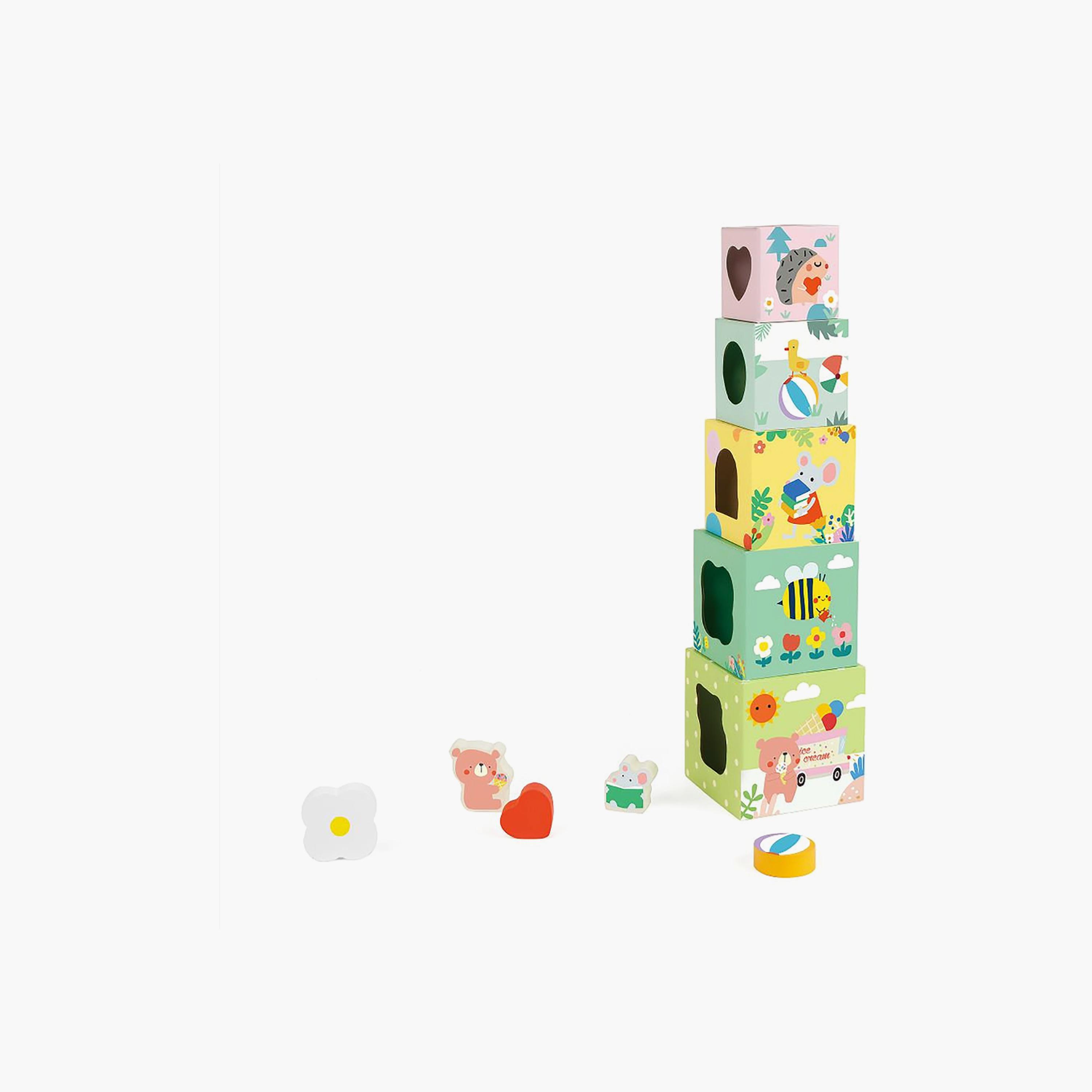 طقم مكعبات تكديس الغابة من كلاسيك وورلد-toys-babyandtoddlertoys-stackingandnestingtoys-image-2
