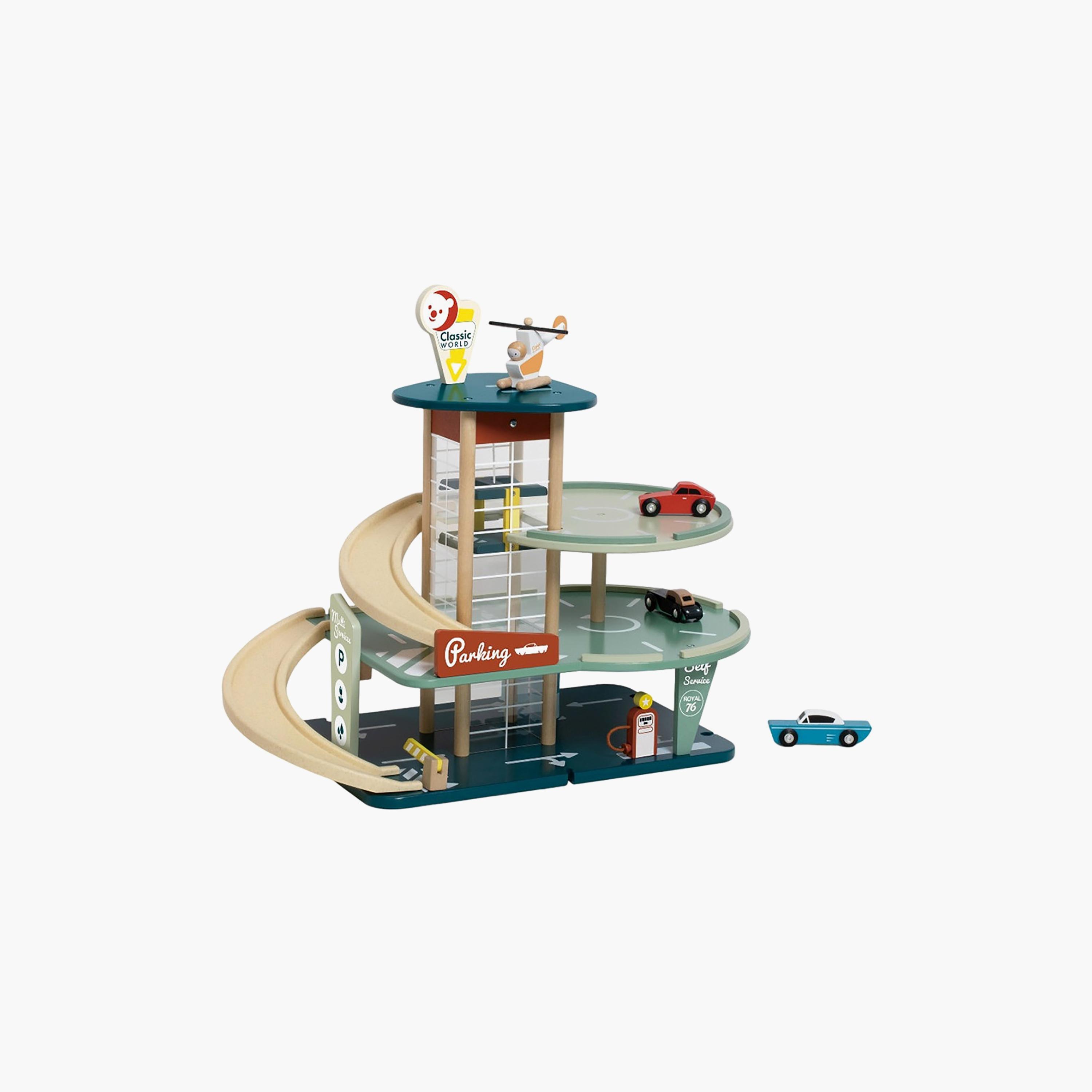 Classic World 15-Piece BPA Free Wooden Garage Playset-toys-playvehicles-racetracks-image-1