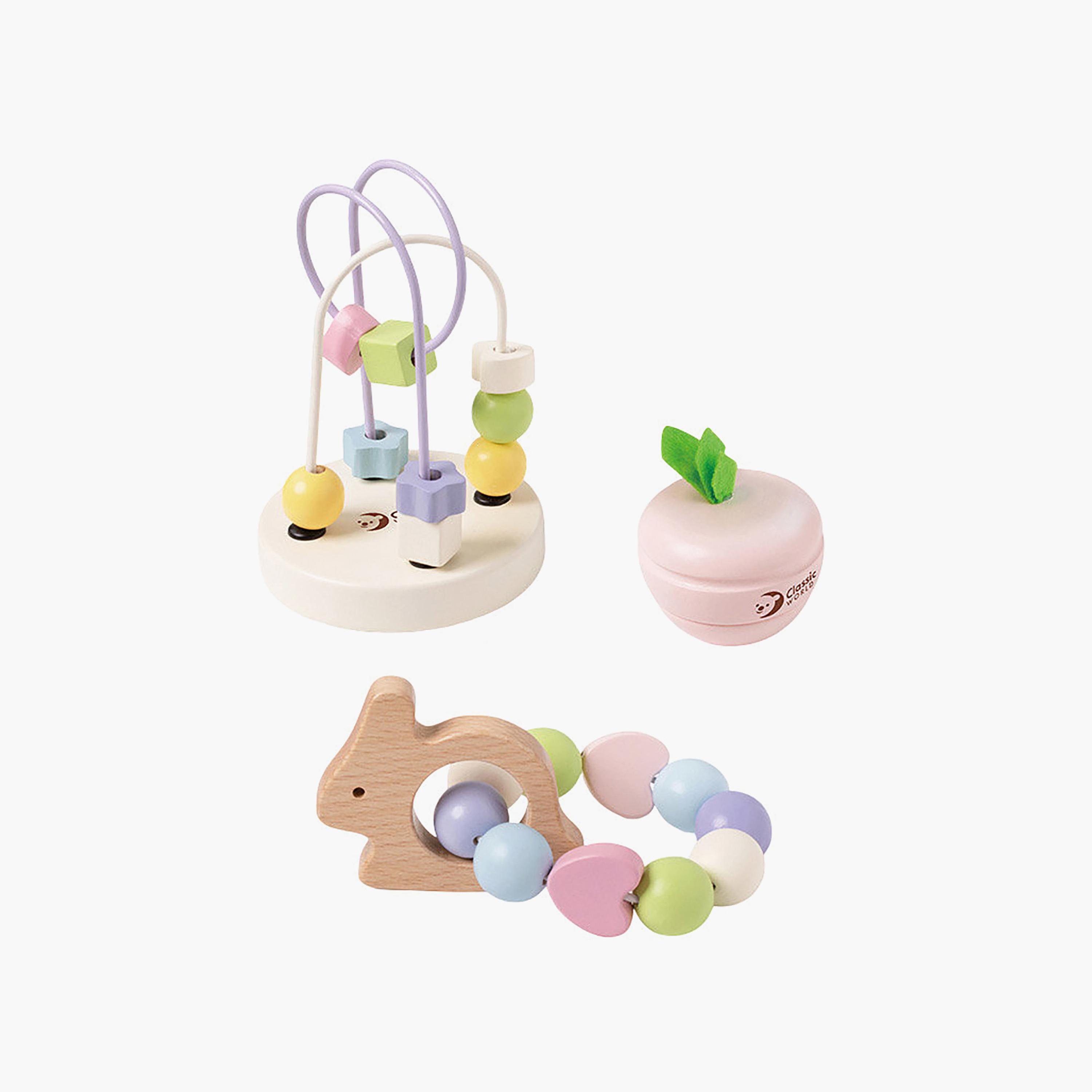 طقم لعب مارا الخشبي 3 قطع من كلاسيك وورلد للأطفال-toys-babyandtoddlertoys-learningtoys-image-1