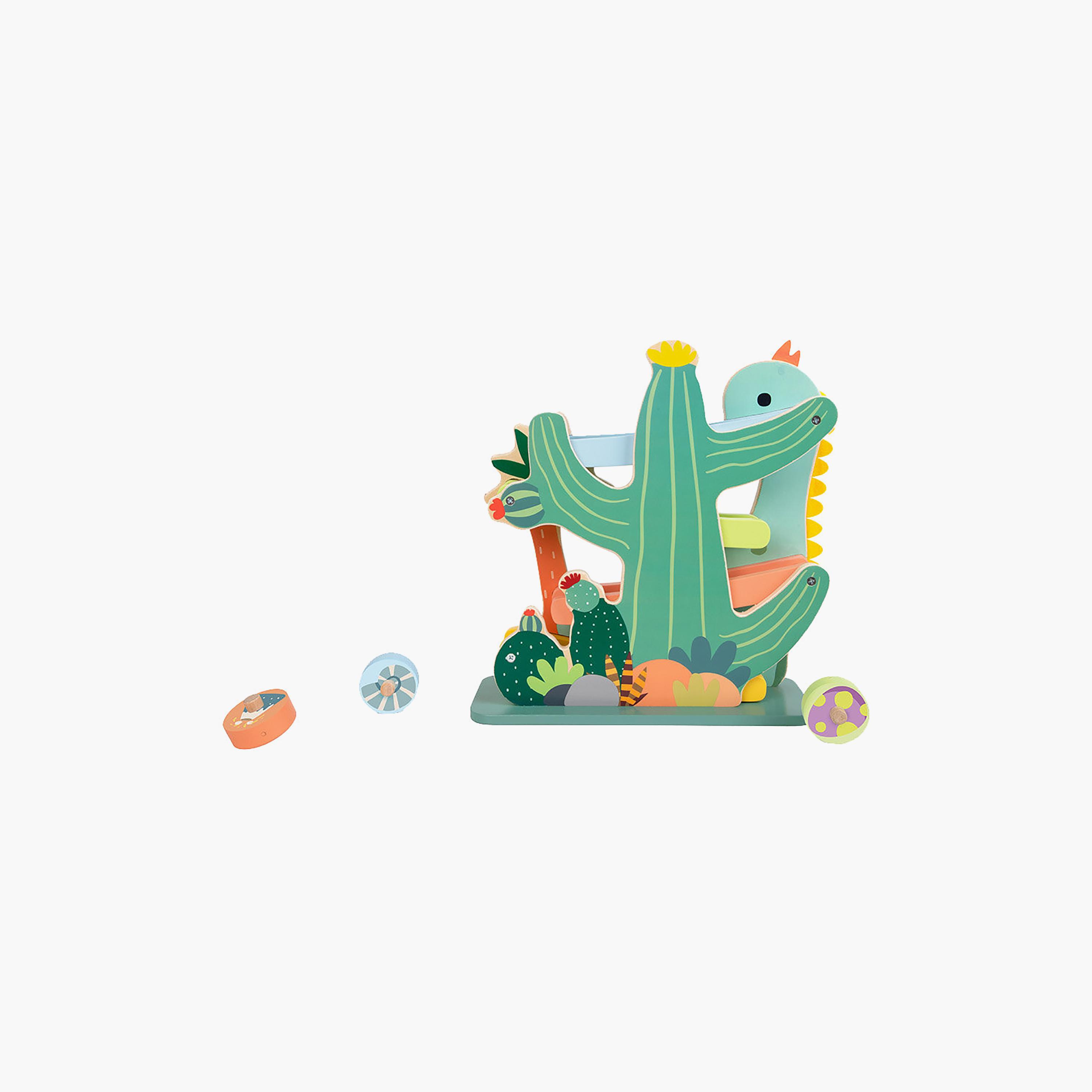 Classic World 4-Piece Wooden Dinosaur Slide Ramp Race Track-toys-playvehicles-racetracks-image-3