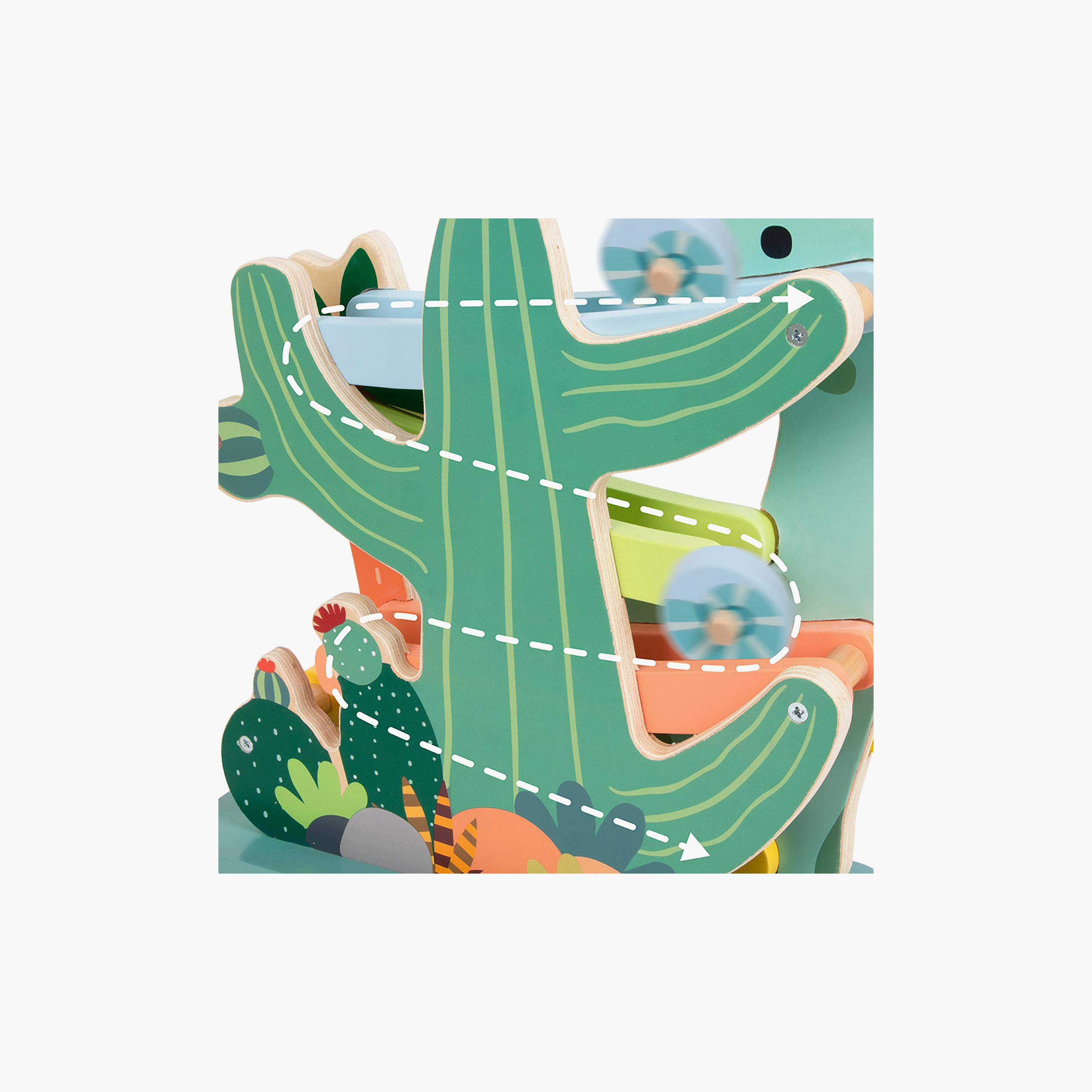 Classic World 4-Piece Wooden Dinosaur Slide Ramp Race Track-toys-playvehicles-racetracks-image-9