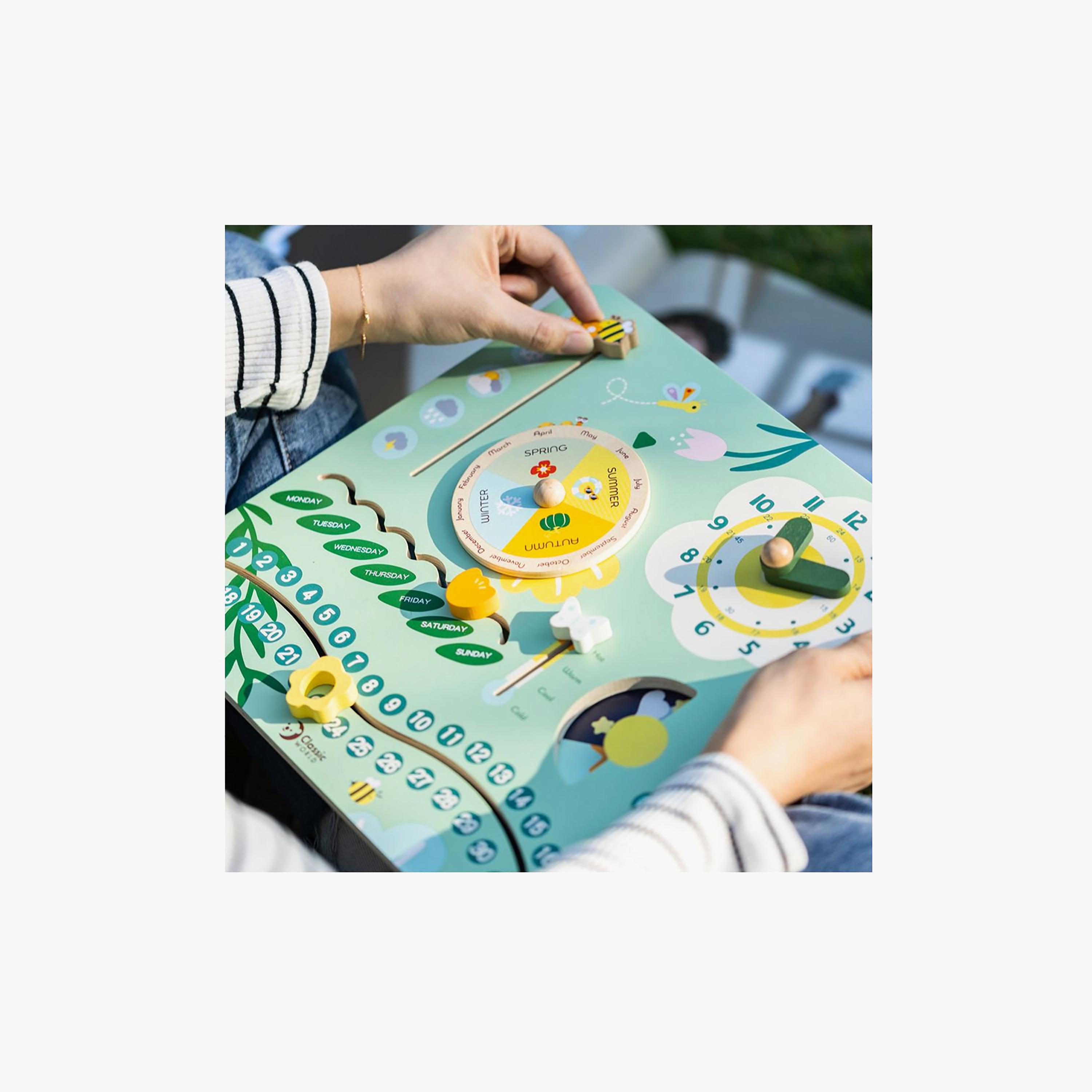 تقويم خشبي كلاسيكي بتصميم عتيق من كلاسيك وورلد-toys-babyandtoddlertoys-learningtoys-image-5