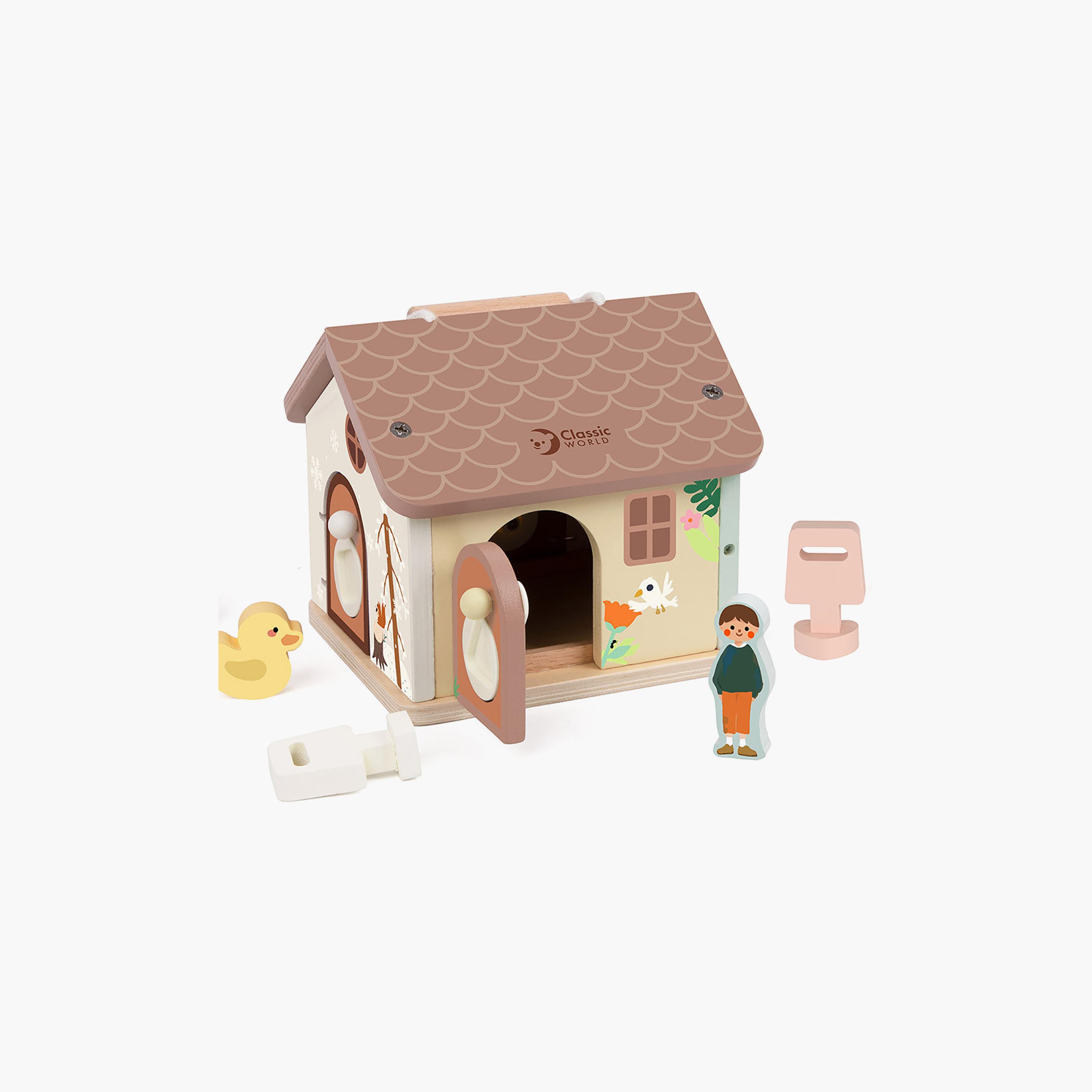 Classic World 11-Piece Wooden Locking House Playset-toys-babyandtoddlertoys-learningtoys-image-2