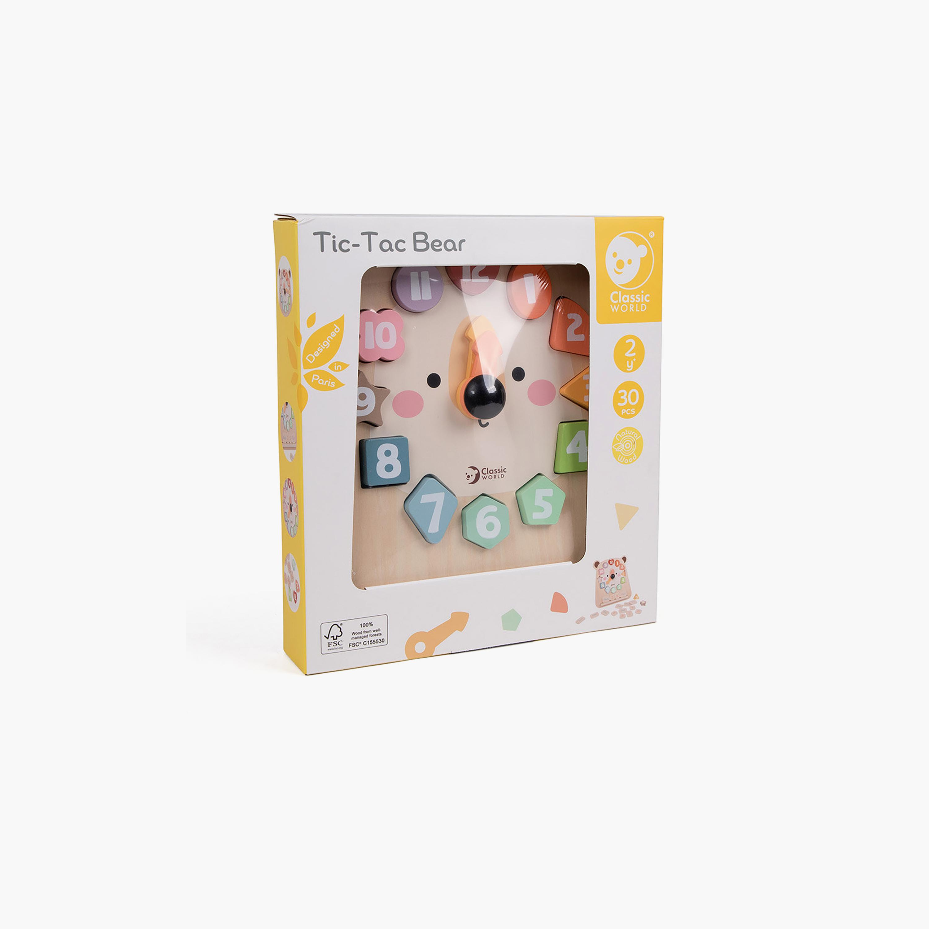 Classic World 30-Piece Wooden Tic-Tac Bear Clock Playset-toys-babyandtoddlertoys-learningtoys-image-2