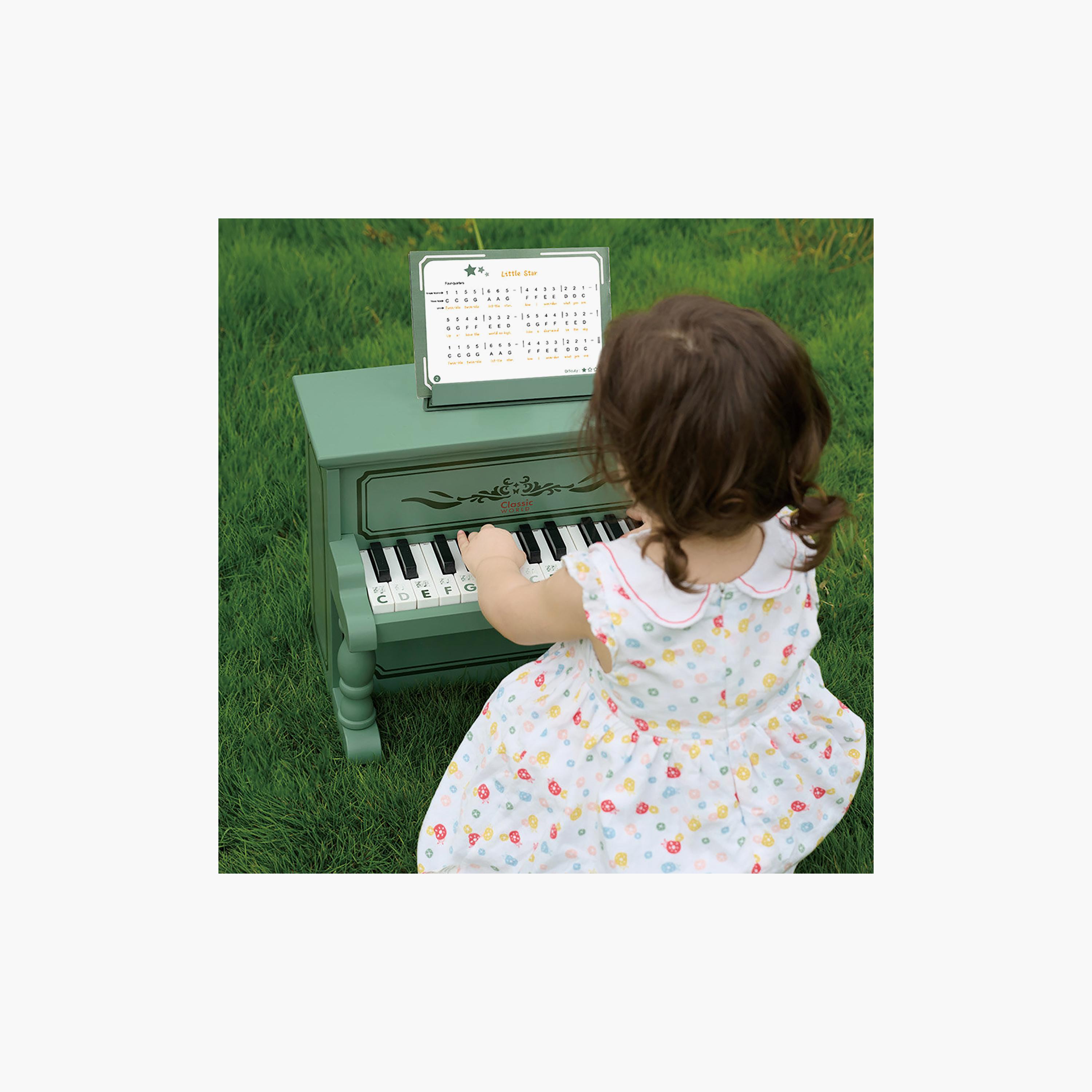 بيانو خشبي كلاسيك ورلد بتصميم عتيق مع كتاب موسيقي-toys-babyandtoddlertoys-learningtoys-image-7
