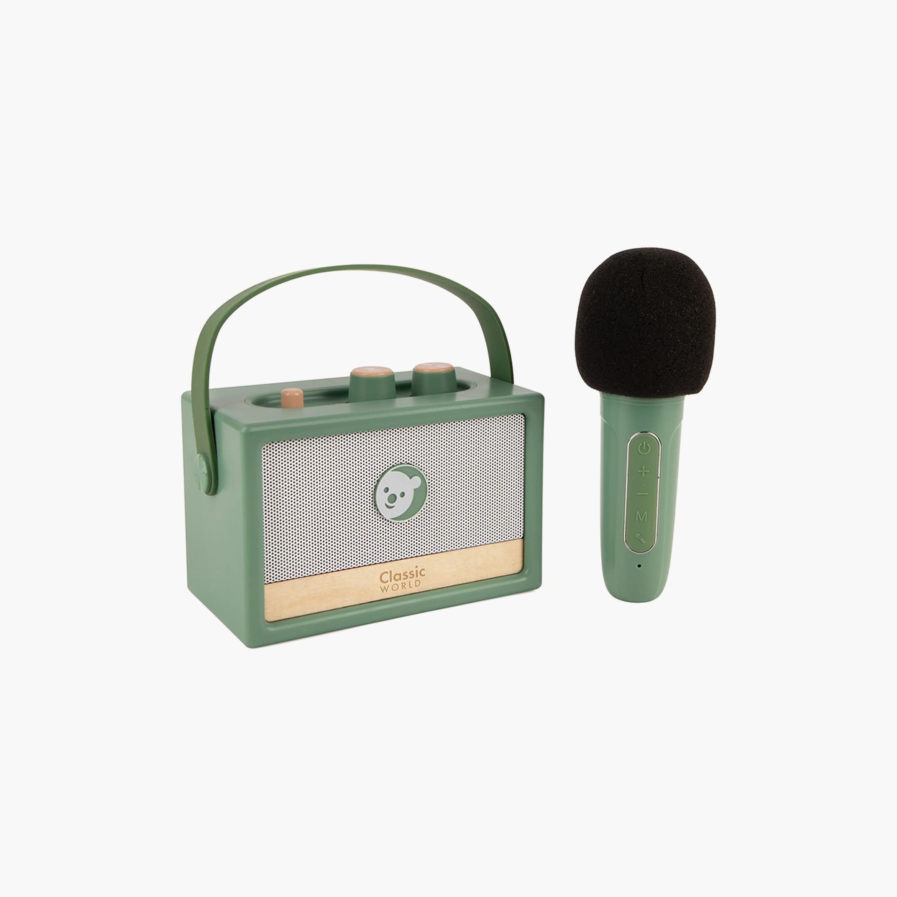 Classic World Wooden Mini Retro Tunes Karaoke Machine with Microphone Playset-toys-babyandtoddlertoys-learningtoys-image-2