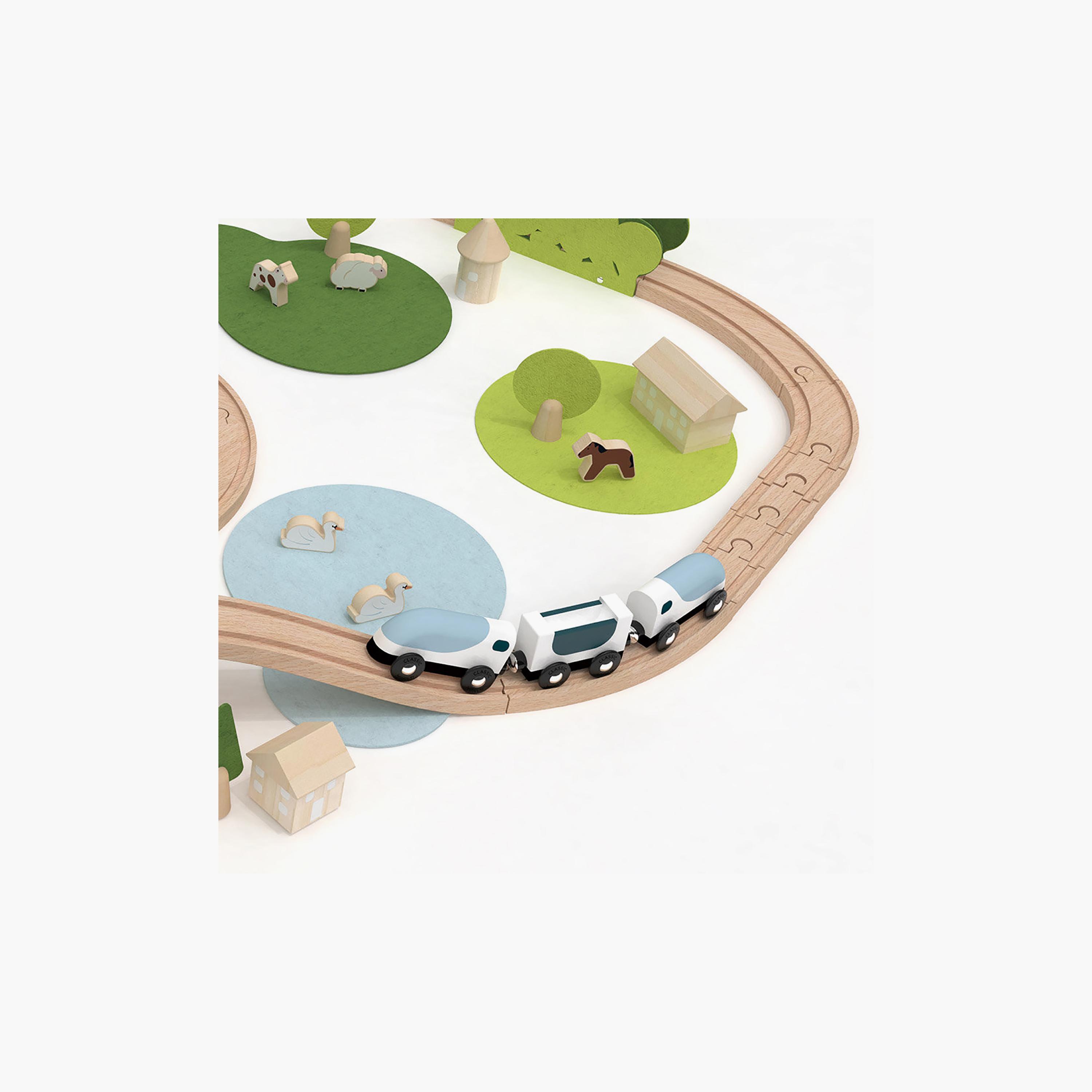 طقم قطار خشبي طبيعي جديد 100 قطعة من كلاسيك ورلد-toys-playvehicles-trainsandbuses-image-5