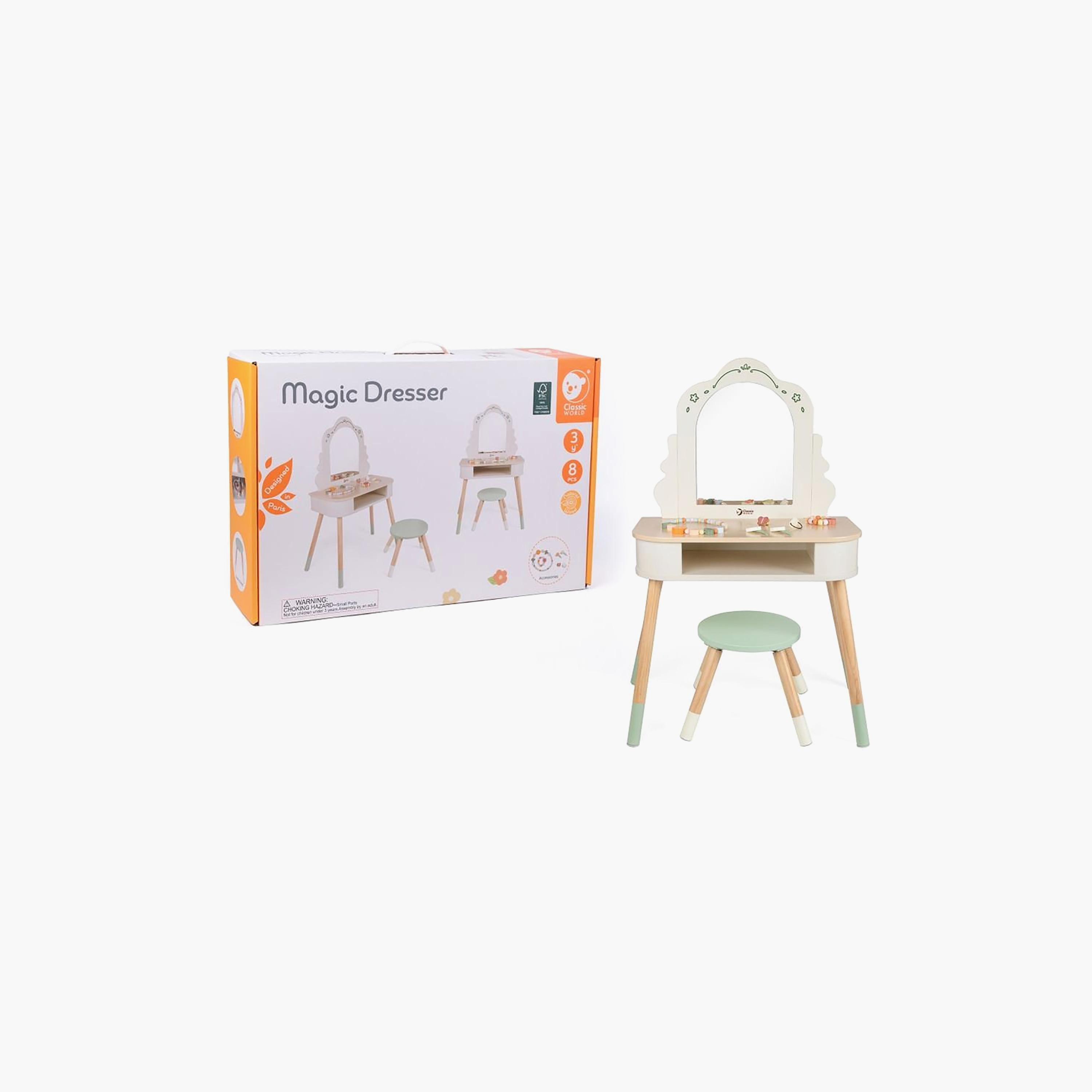 طقم تسريحة خشبية سحرية من كلاسيك وورلد 8 قطع-toys-roleplay-makeupandcosmeticsets-image-9