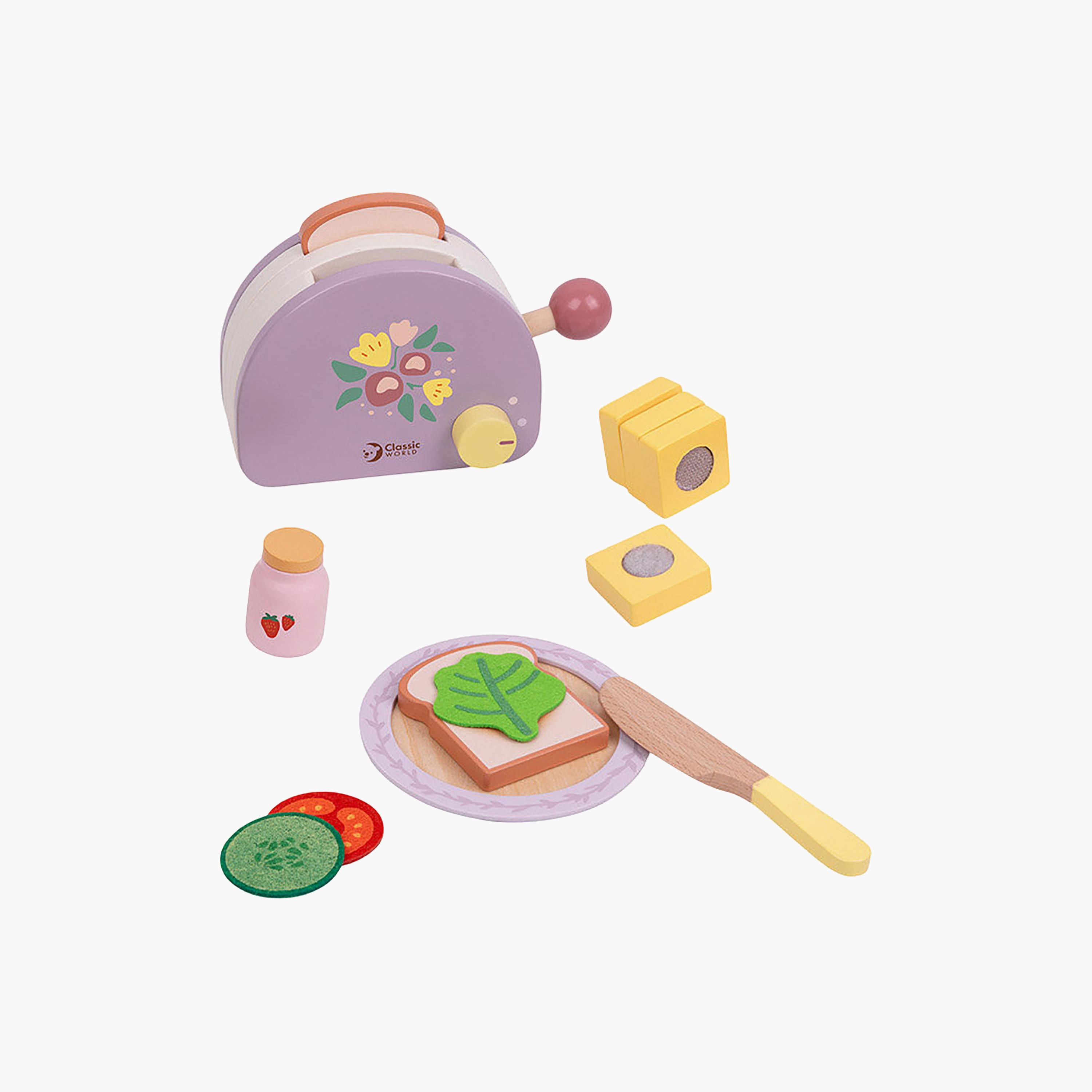 طقم توستر خشبي جريس بـ13 قطعة من كلاسيك وورلد-toys-roleplay-kitchensets-image-1