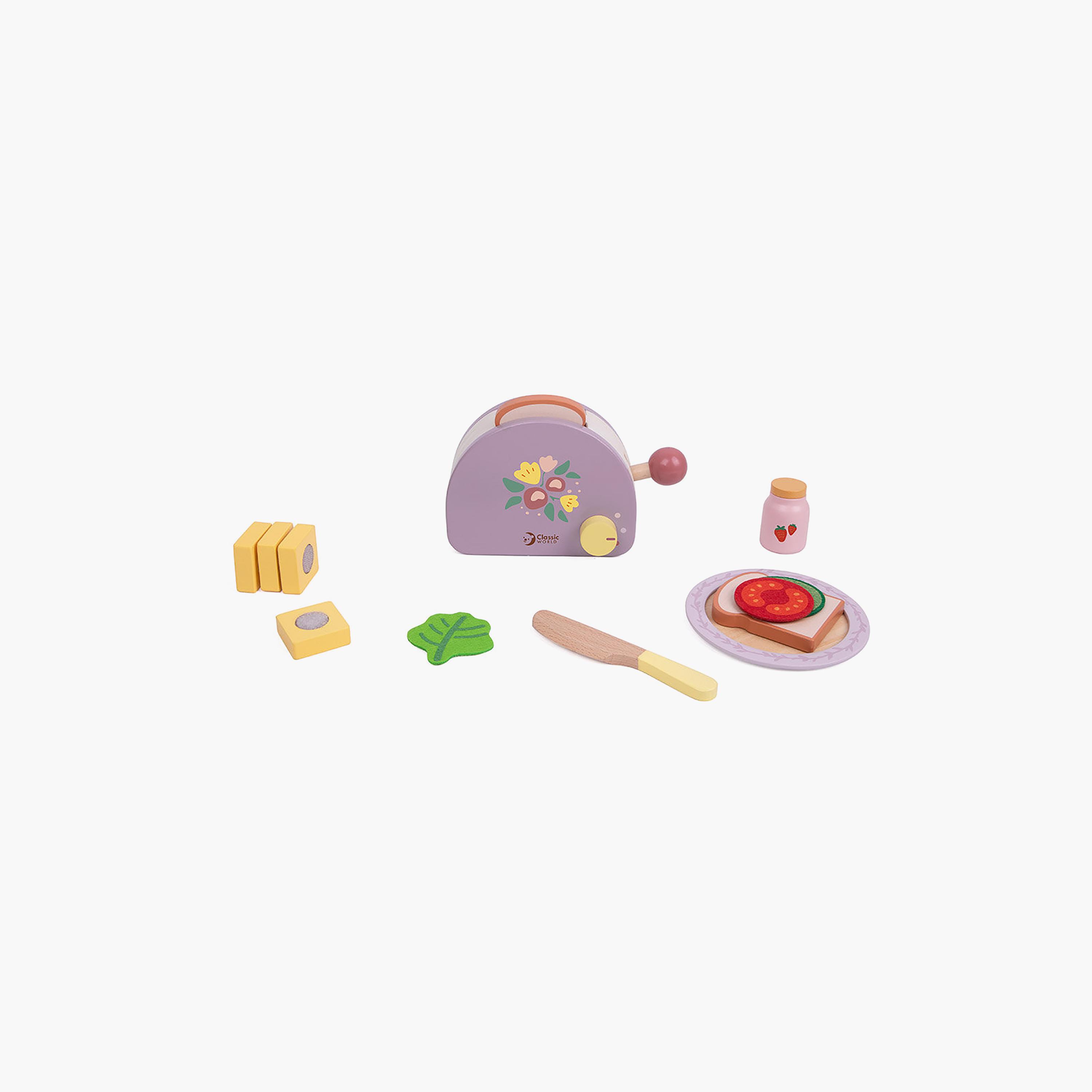 طقم توستر خشبي جريس بـ13 قطعة من كلاسيك وورلد-toys-roleplay-kitchensets-image-2