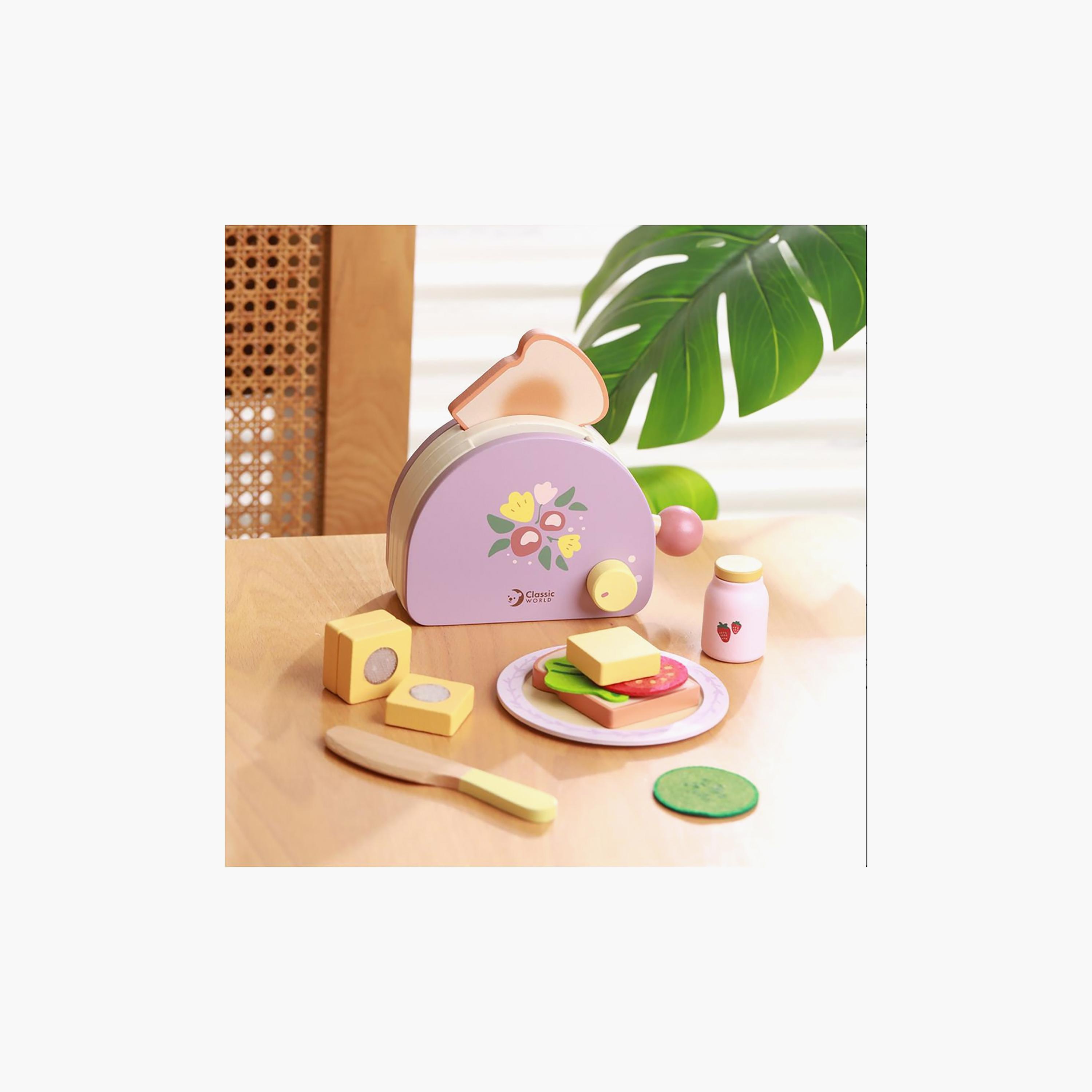 طقم توستر خشبي جريس بـ13 قطعة من كلاسيك وورلد-toys-roleplay-kitchensets-image-7