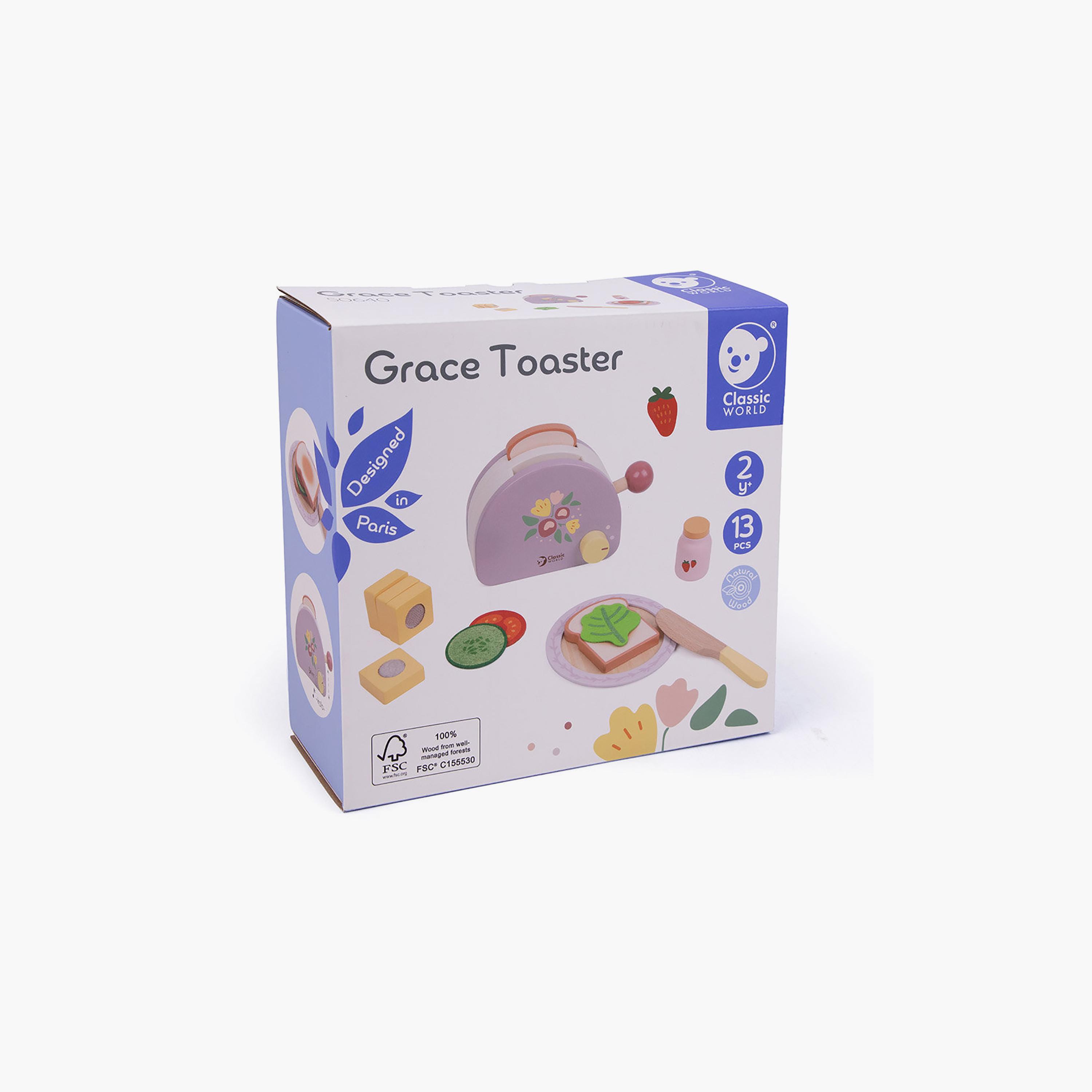 طقم توستر خشبي جريس بـ13 قطعة من كلاسيك وورلد-toys-roleplay-kitchensets-image-8