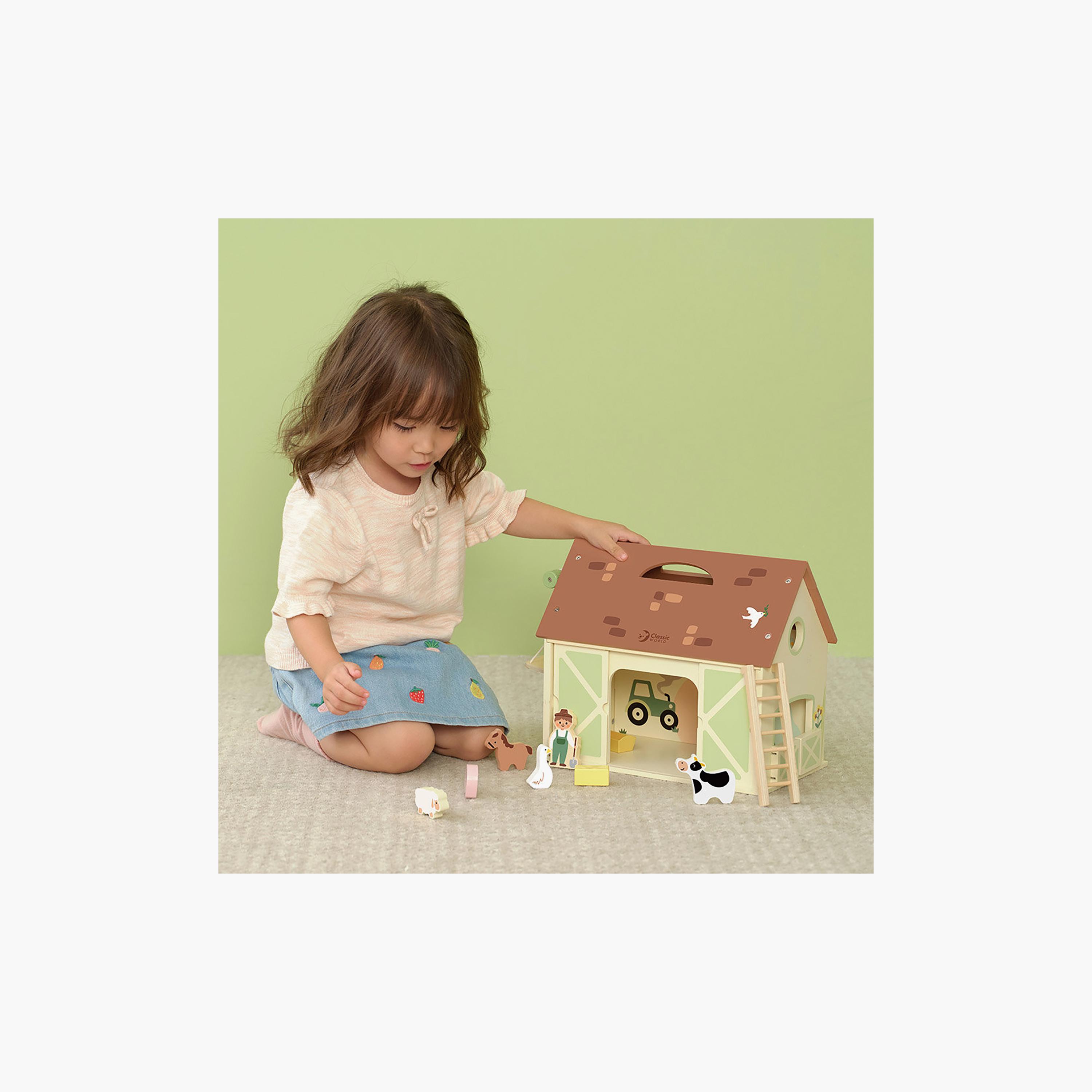 Classic World 17-Piece Wooden Vintage Farm Playset-toys-babyandtoddlertoys-learningtoys-image-6