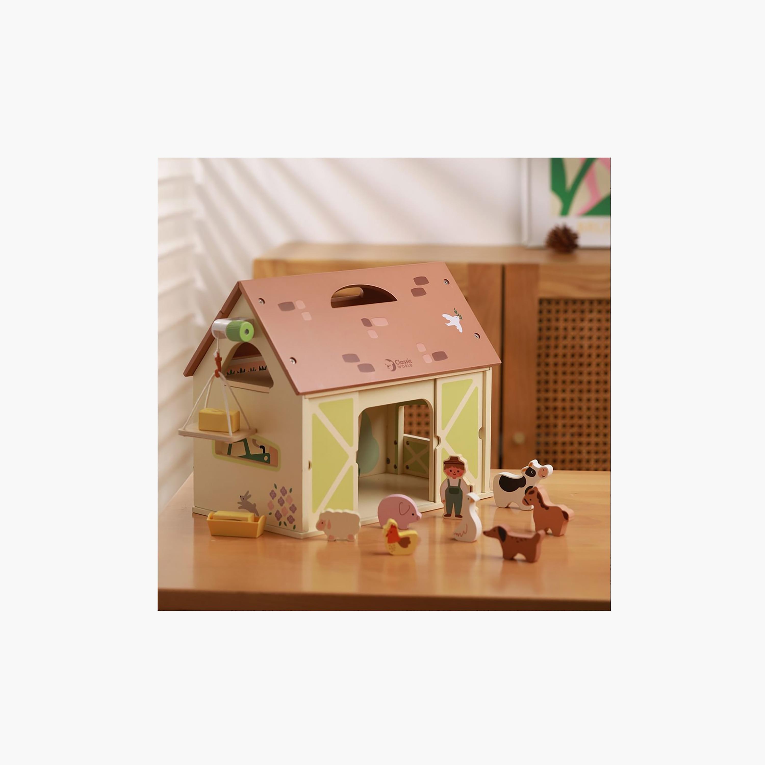 Classic World 17-Piece Wooden Vintage Farm Playset-toys-babyandtoddlertoys-learningtoys-image-8
