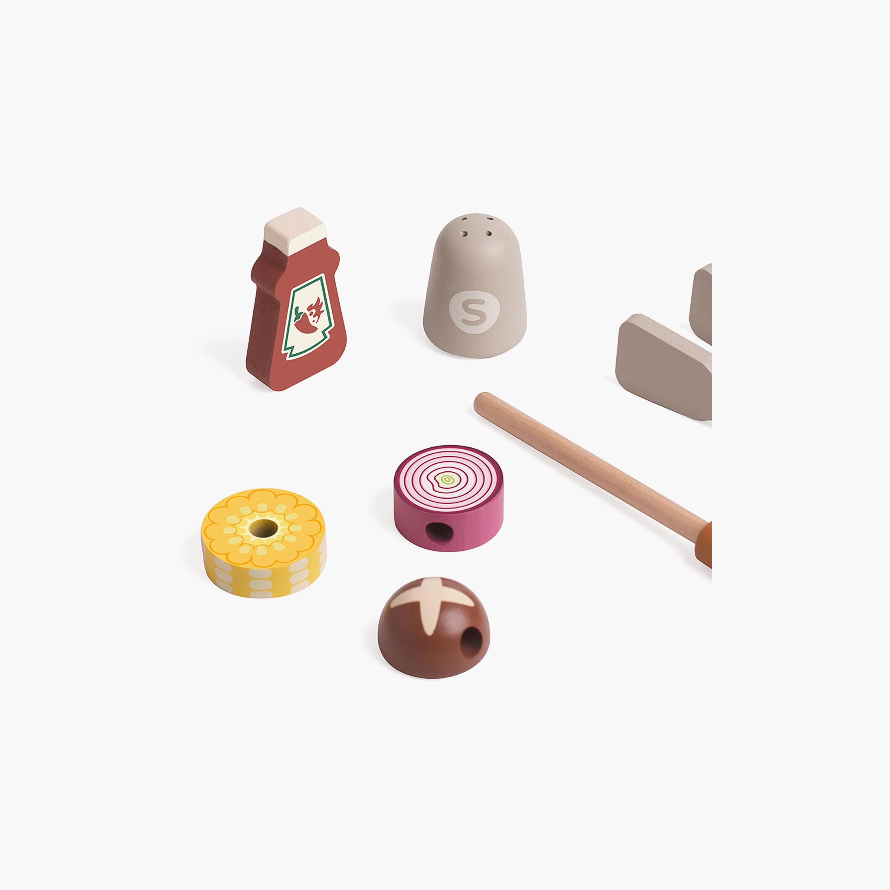 طقم شواء خشبي 30 قطعة من كلاسيك ورلد-toys-roleplay-playfoods-image-5