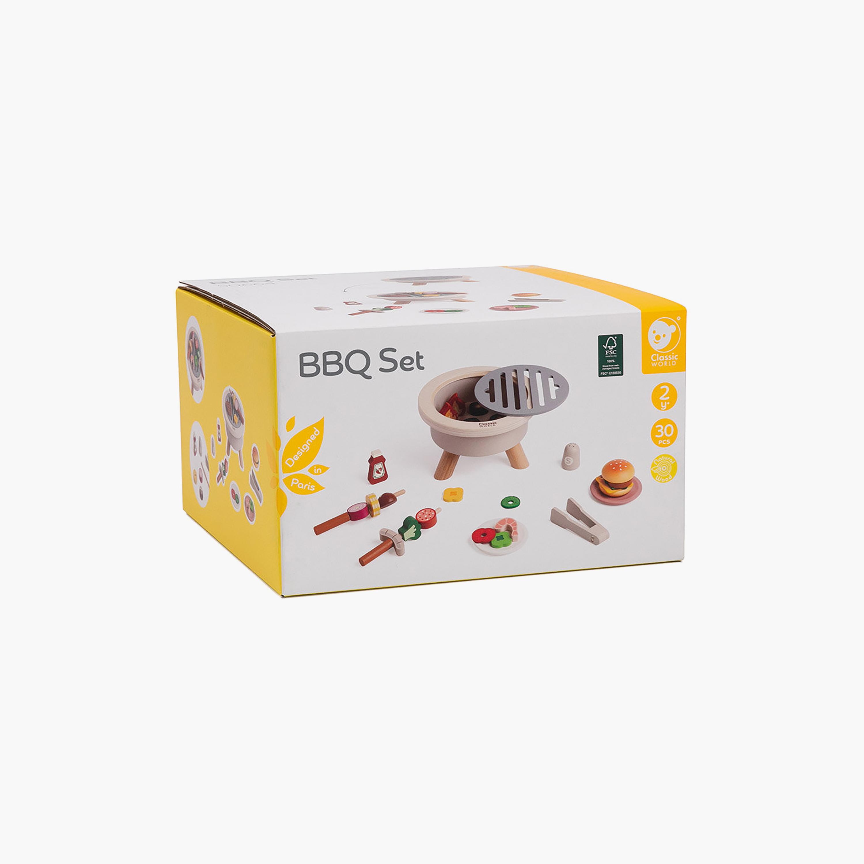طقم شواء خشبي 30 قطعة من كلاسيك ورلد-toys-roleplay-playfoods-image-7
