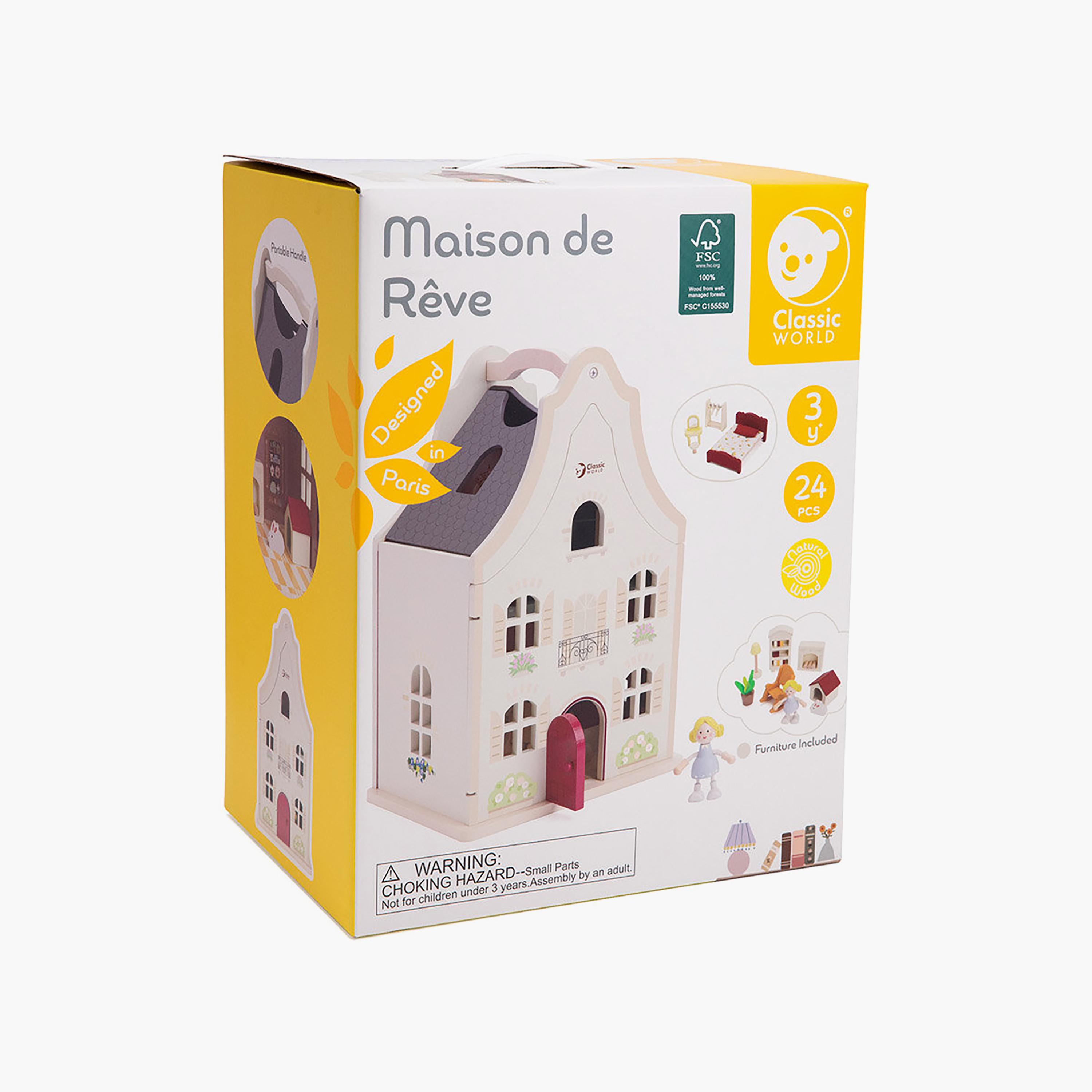 طقم بيت دمى خشبي مريح 24 قطعة من كلاسيك وورلد-toys-dollsandplaysets-dollhouses-image-8