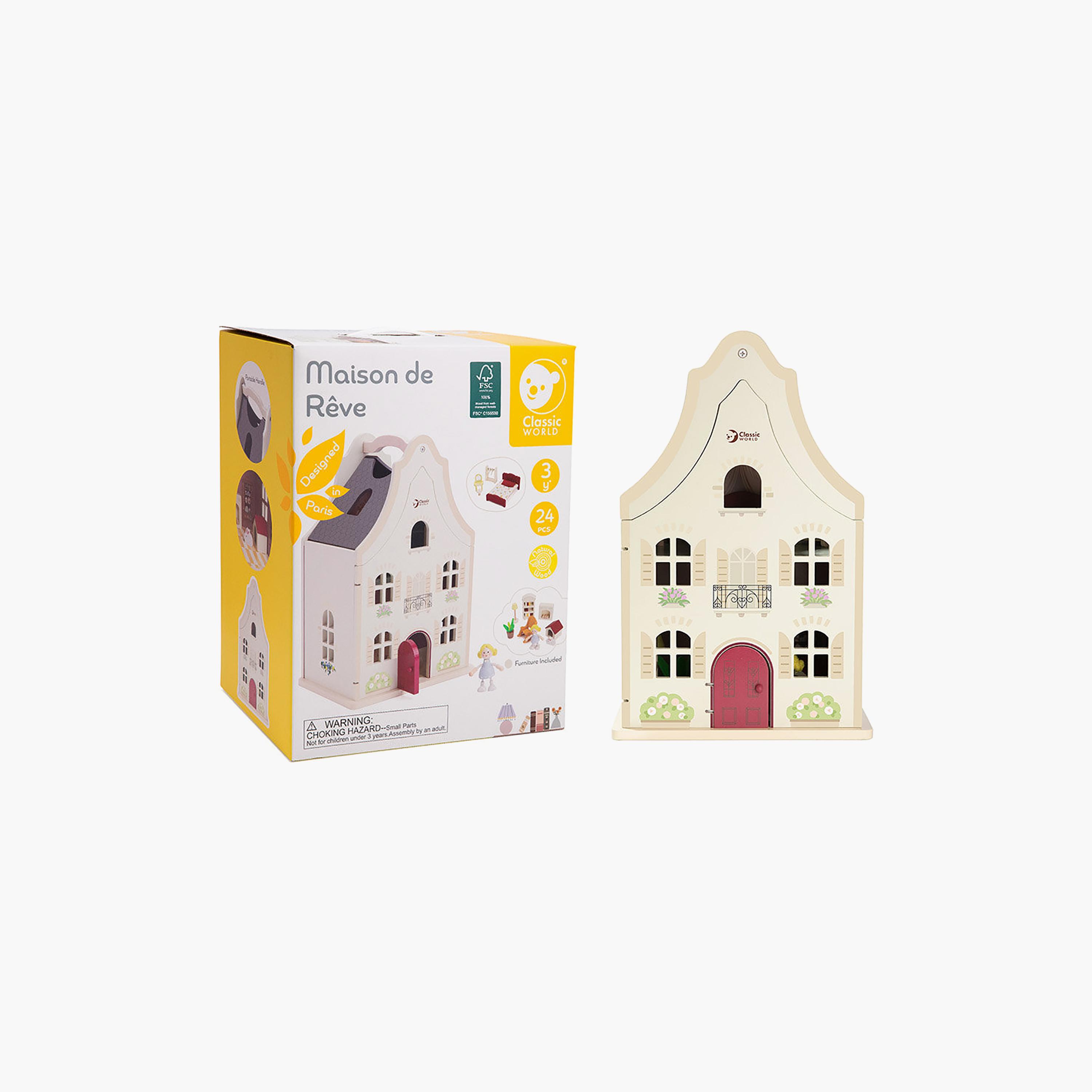 طقم بيت دمى خشبي مريح 24 قطعة من كلاسيك وورلد-toys-dollsandplaysets-dollhouses-image-9