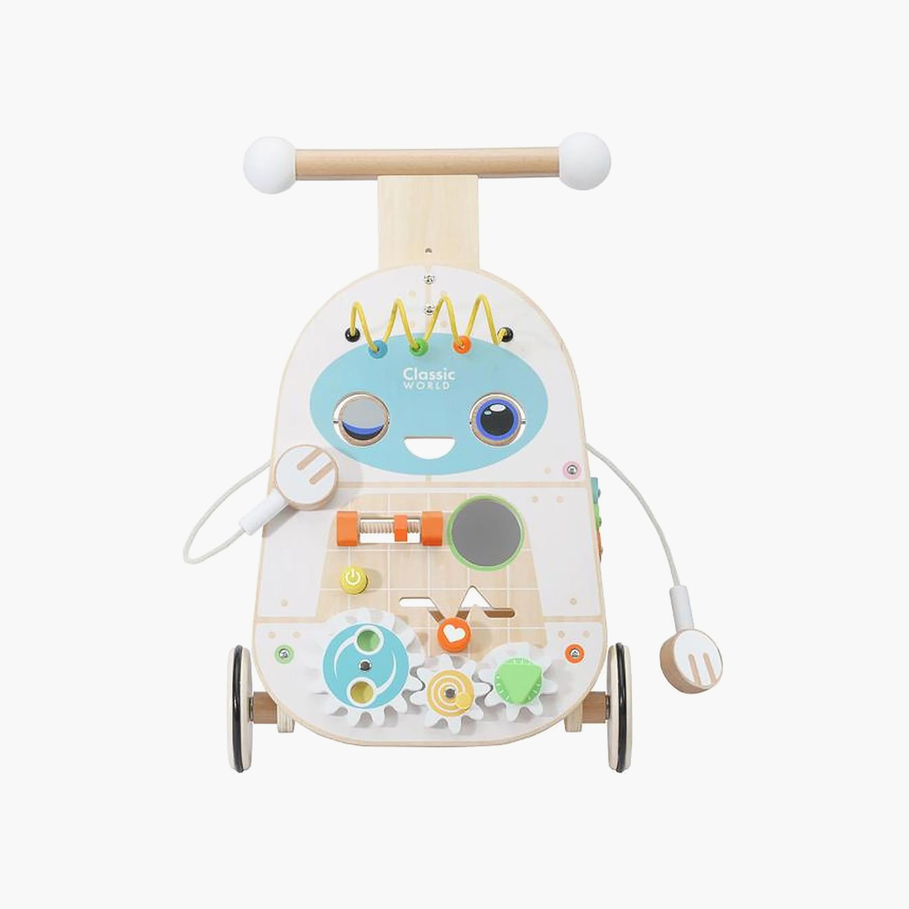 Classic World Wooden Robot Activity Walker with Blocks-baby-infantactivity-walkers-image-2