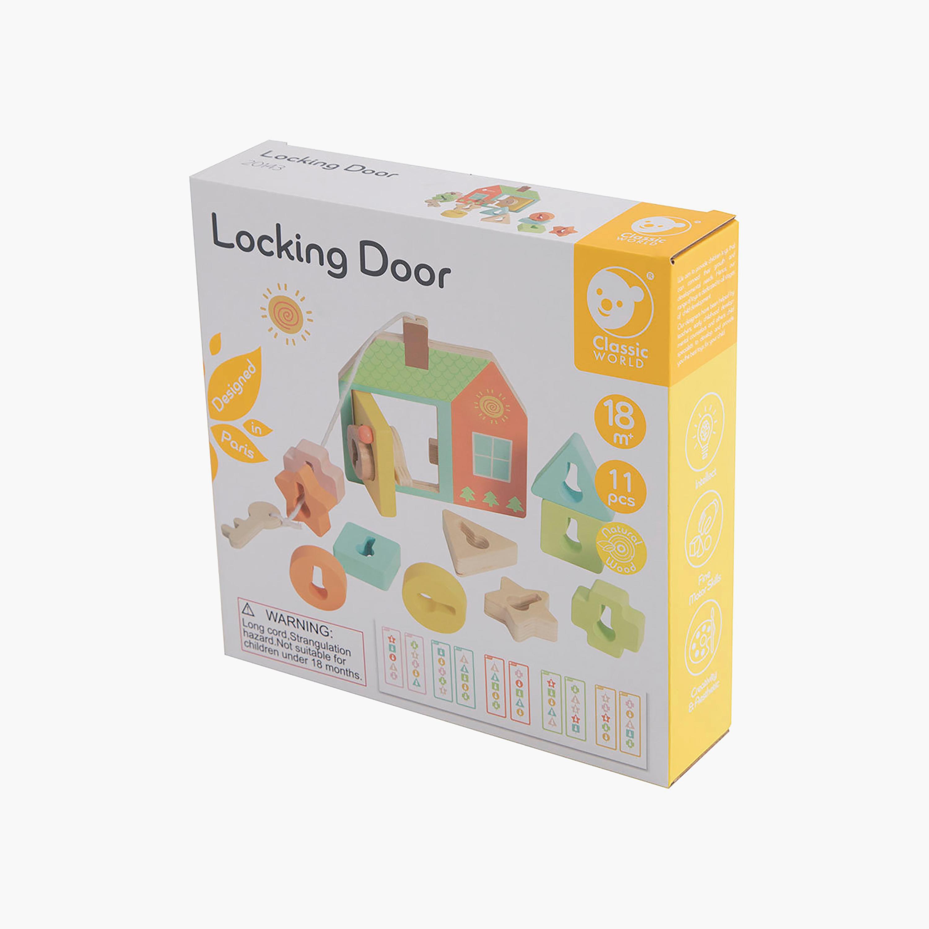 مجموعة لعب أبواب خشبية بأقفال 11 قطعة من كلاسيك وورلد-toys-babyandtoddlertoys-shapesorters-image-4
