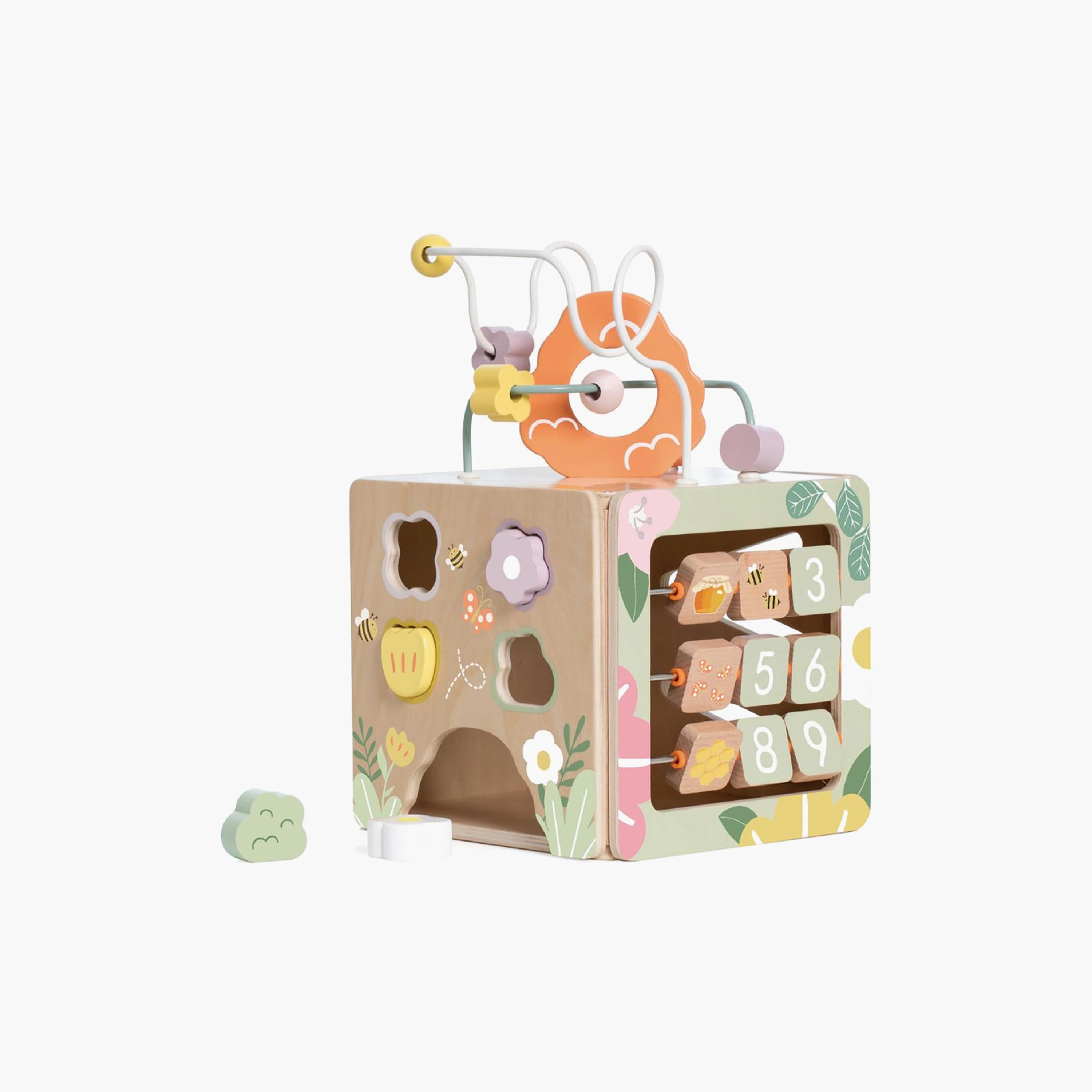 مكعب أنشطة خشبي بتصميم نحلة العسل من كلاسيك وورلد-toys-babyandtoddlertoys-learningtoys-image-1