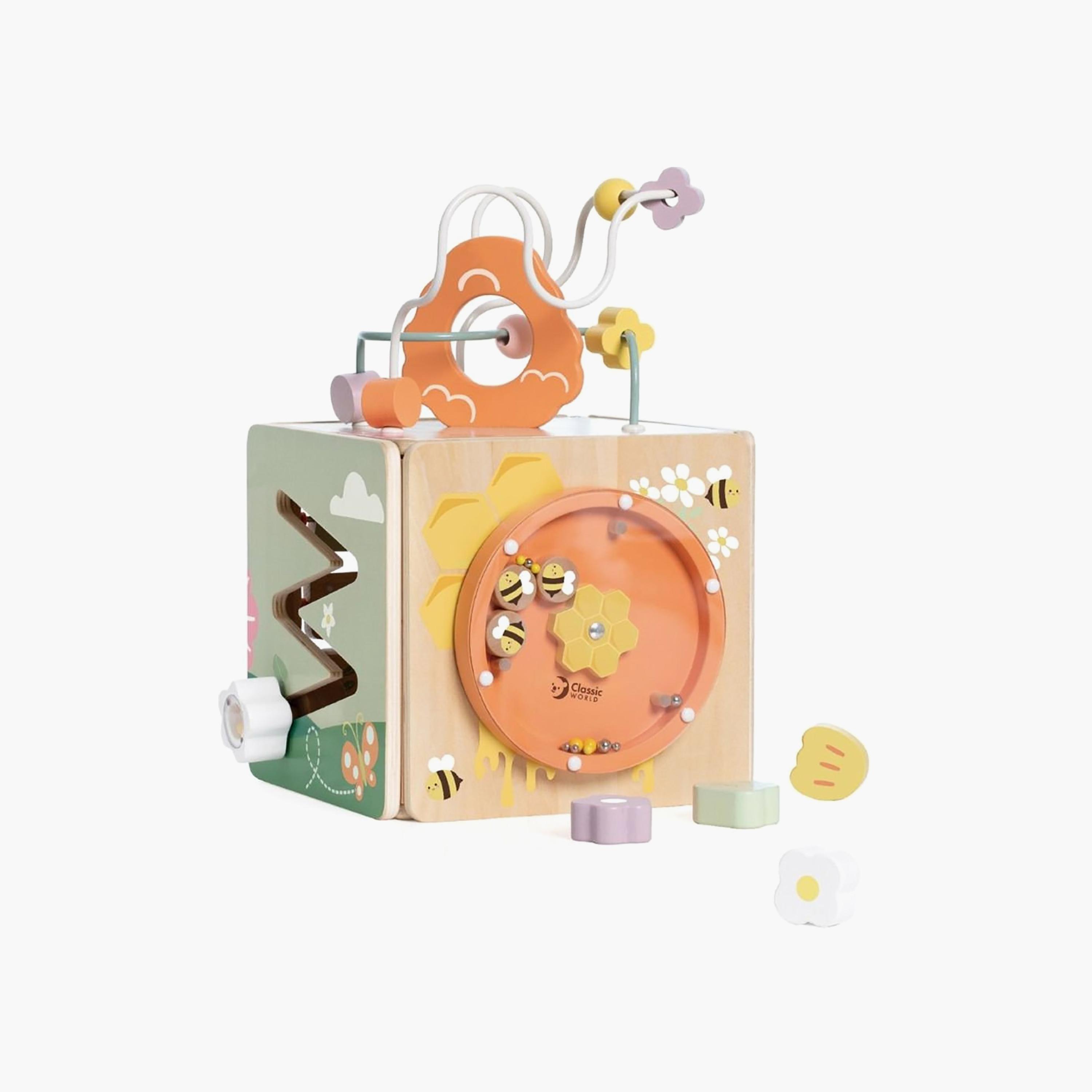 مكعب أنشطة خشبي بتصميم نحلة العسل من كلاسيك وورلد-toys-babyandtoddlertoys-learningtoys-image-2