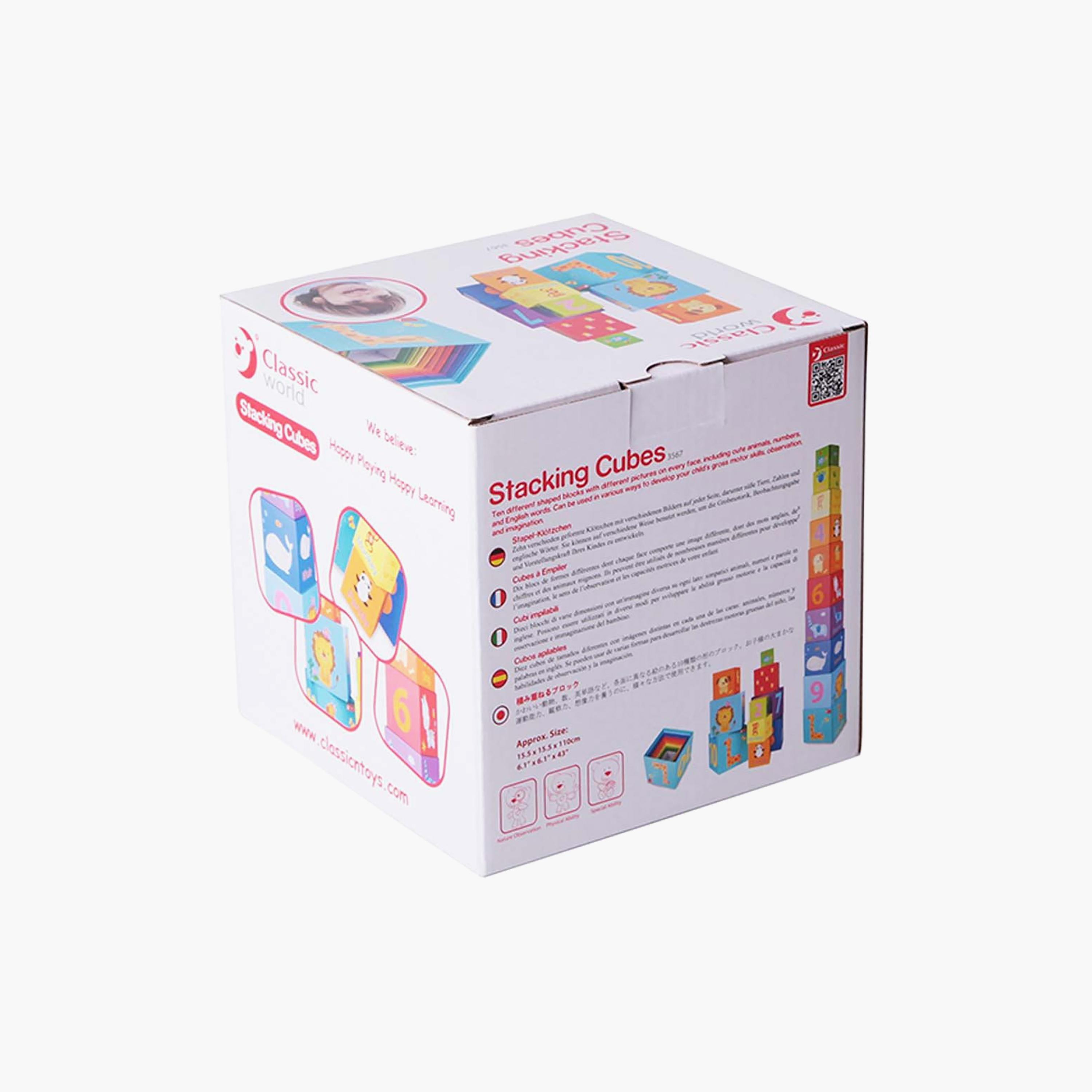مكعبات تكديس خشبية 10 قطع من كلاسيك وورلد-toys-babyandtoddlertoys-stackingandnestingtoys-image-5