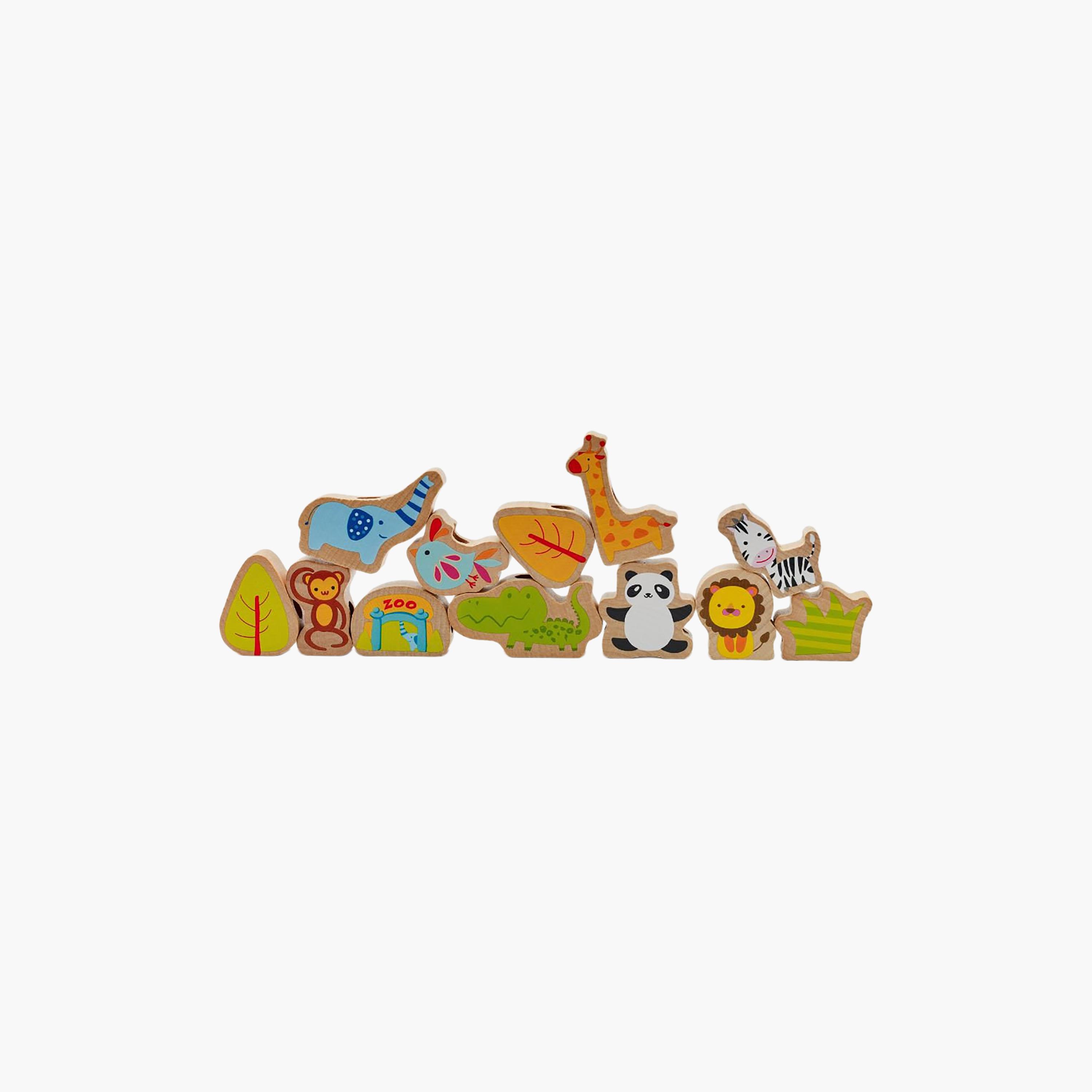 Classic World 13-Piece Wooden Zoo Beads Playset-toys-babyandtoddlertoys-learningtoys-image-1