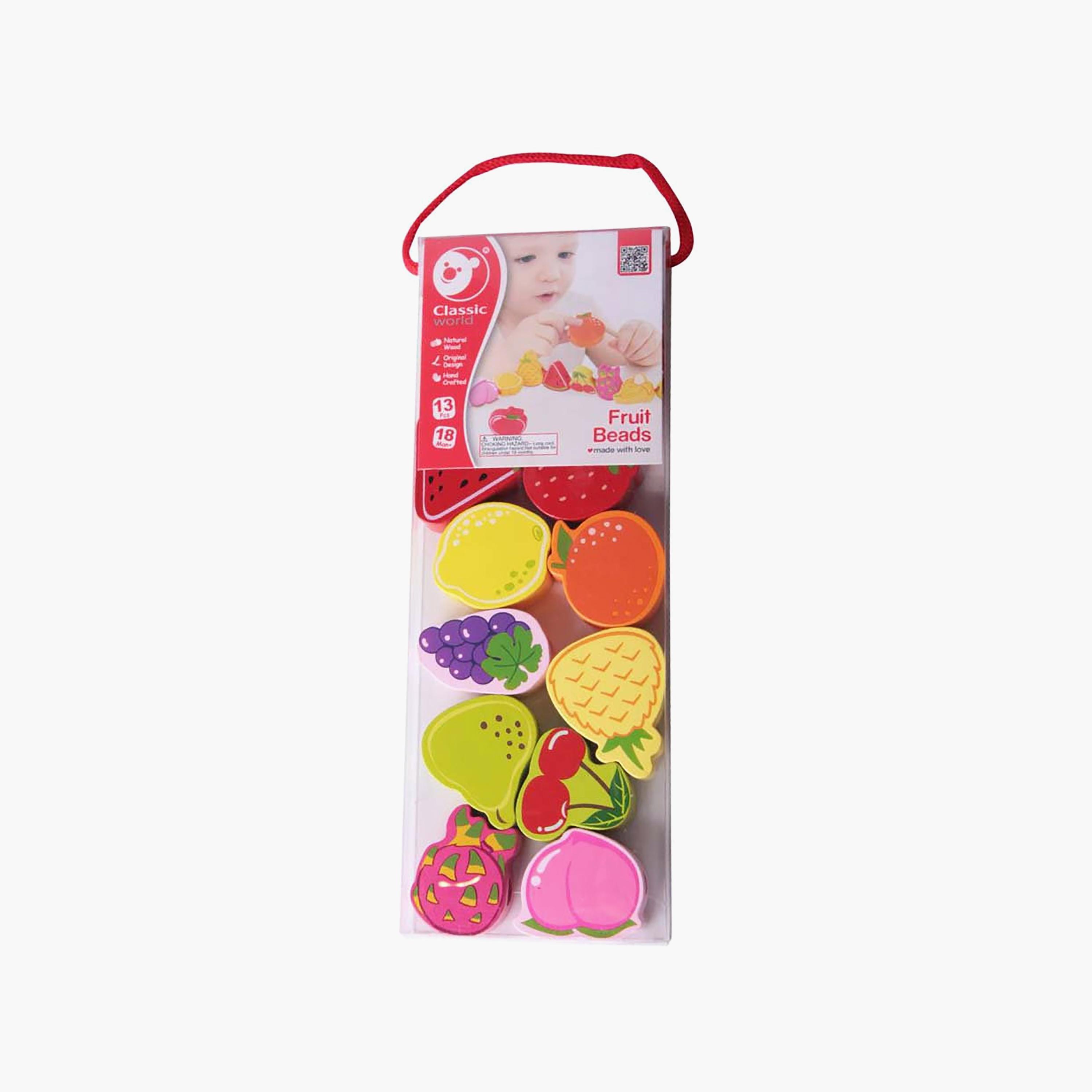 Classic World 13-Piece Wooden Fruit Beads Lacing Playset-toys-babyandtoddlertoys-learningtoys-image-6
