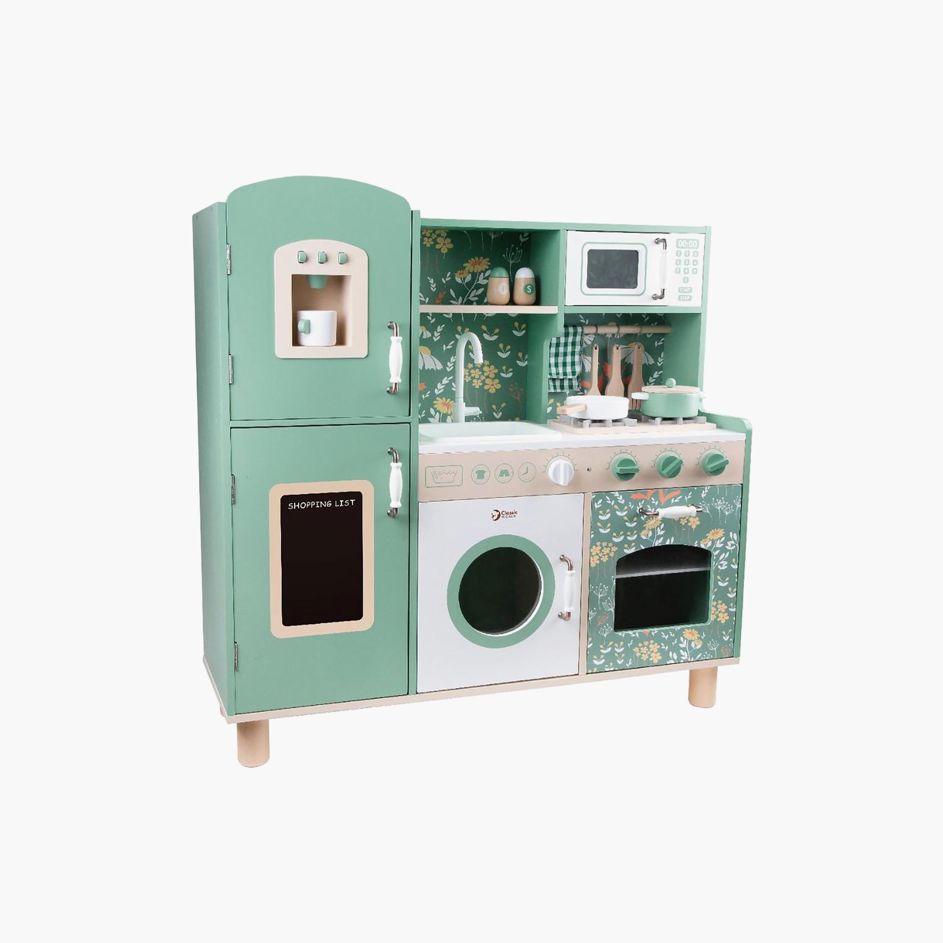 Classic World Vintage Wooden Play Kitchen with Accessories-toys-roleplay-kitchensets-image-1