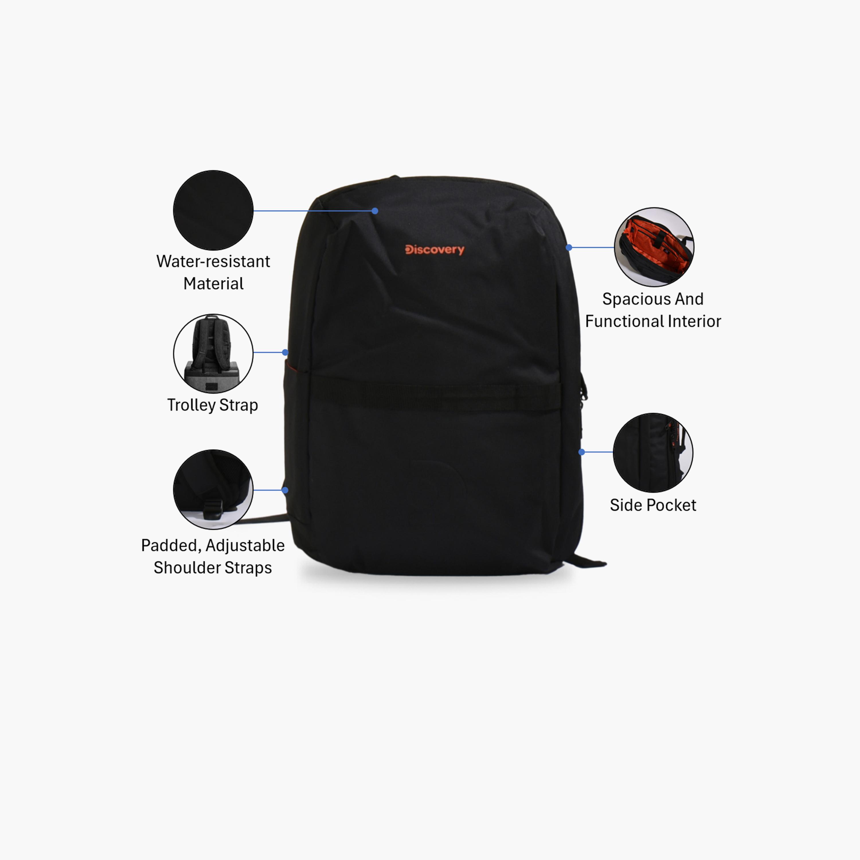 Discovery | 17.7 Inches Backpack, Polyester, Adjustable Strap | D01205-travel-luggagesandbags-backpacks-image-3